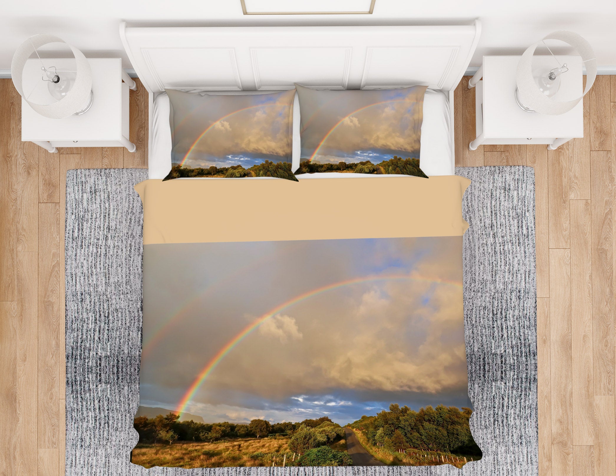 3D Scottish Rainbow 1020 Jerry LoFaro bedding Bed Pillowcases Quilt