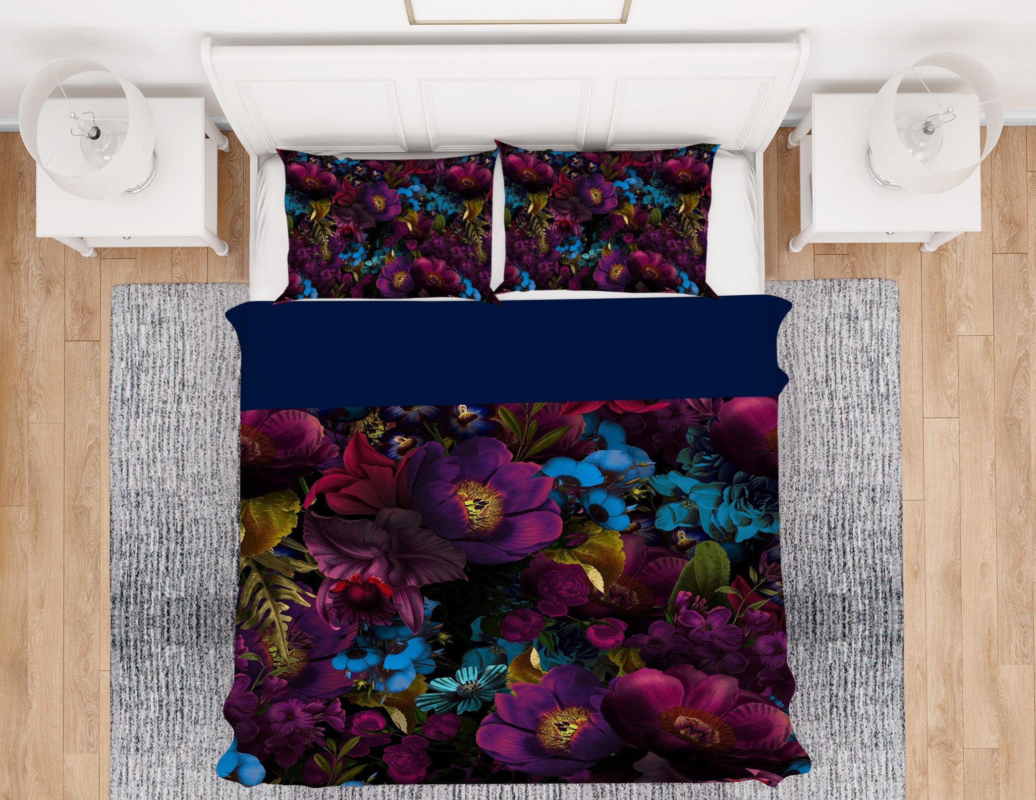 3D Purple Flower 105 Uta Naumann Bedding Bed Pillowcases Quilt