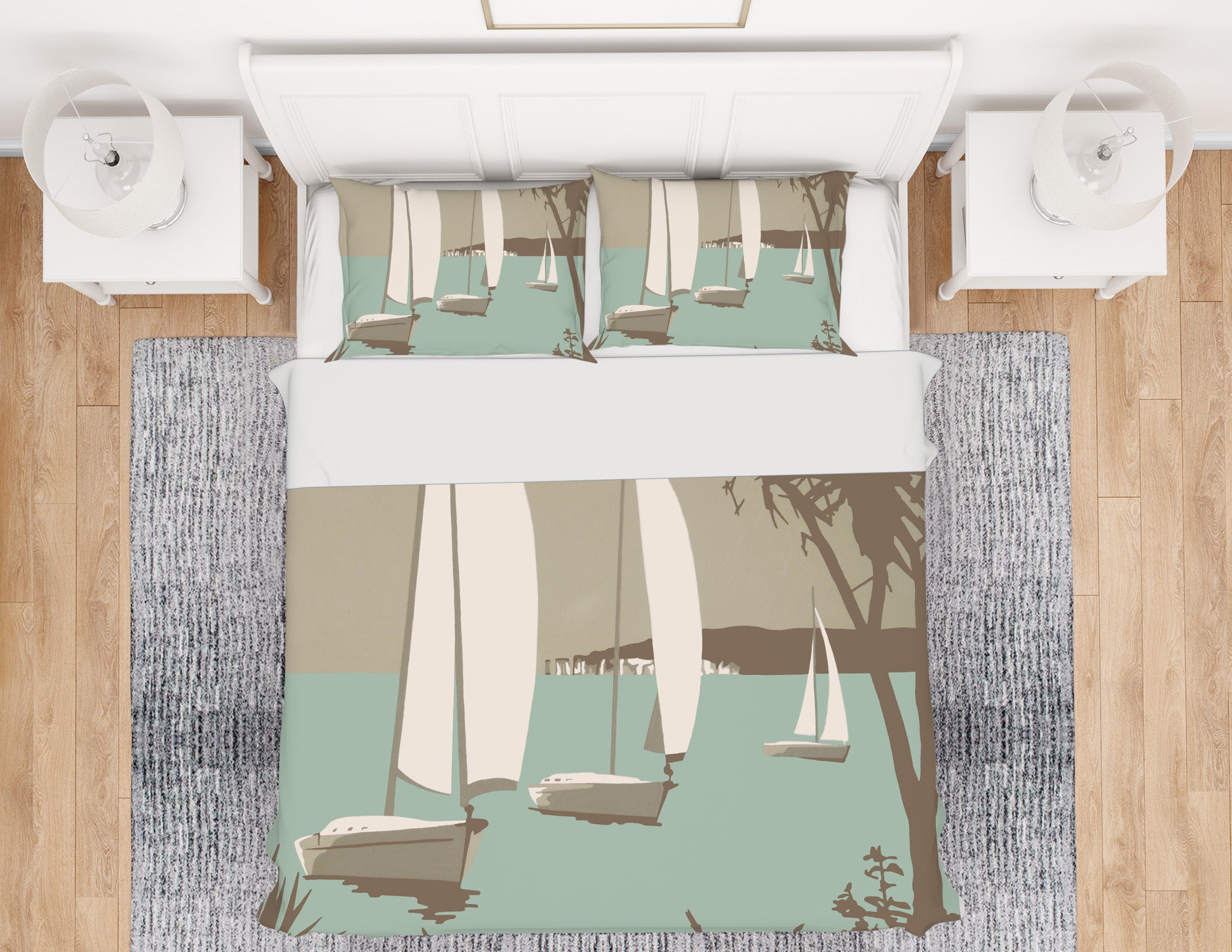 3D Poole The Purbecks 2042 Steve Read Bedding Bed Pillowcases Quilt