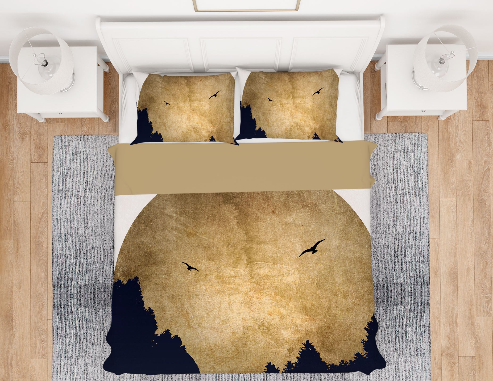 3D Forest Moon 232 Boris Draschoff Bedding Bed Pillowcases Quilt