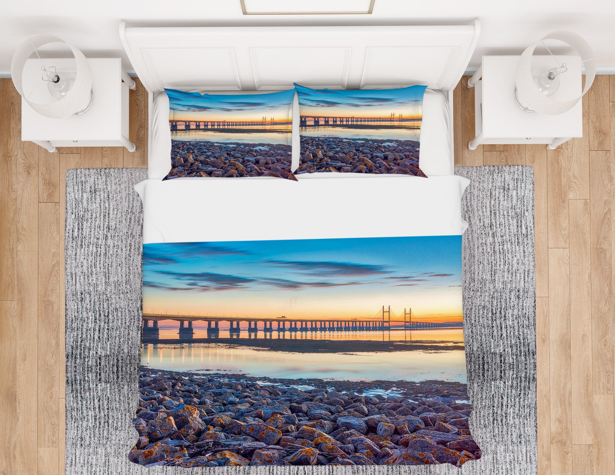 3D Seaside Stones 85172 Assaf Frank Bedding Bed Pillowcases Quilt