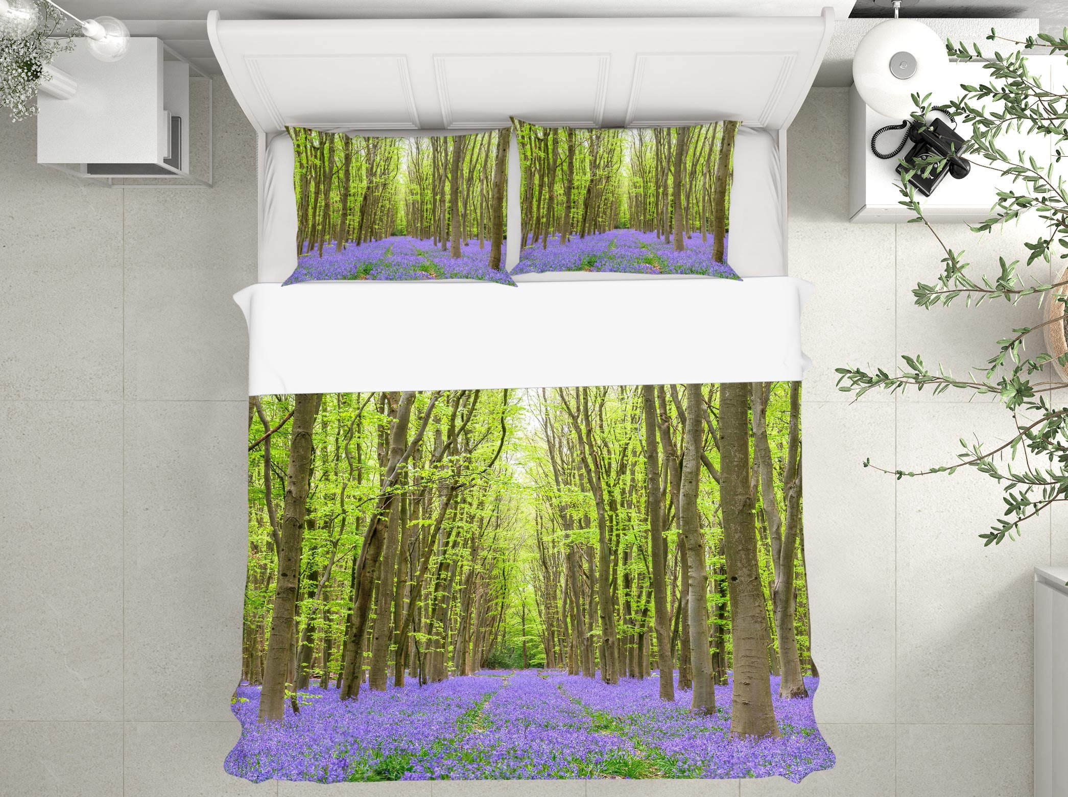 3D Purple Flower Forest 6998 Assaf Frank Bedding Bed Pillowcases Quilt Cover Duvet Cover