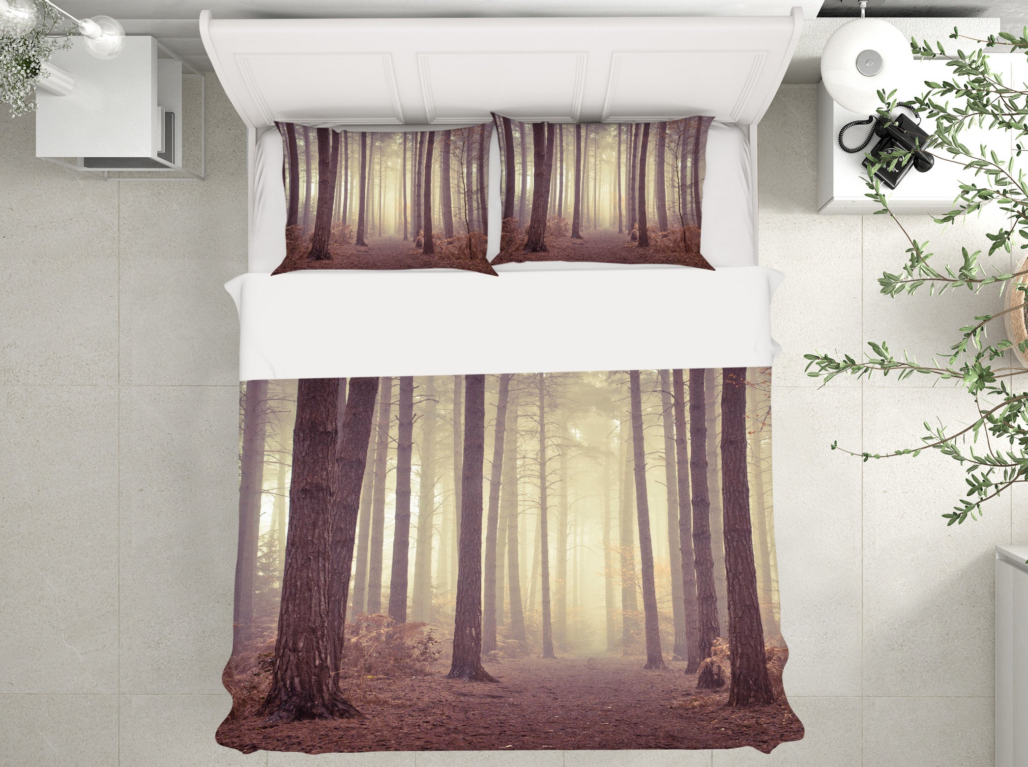 3D Foggy Woods 8593 Assaf Frank Bedding Bed Pillowcases Quilt