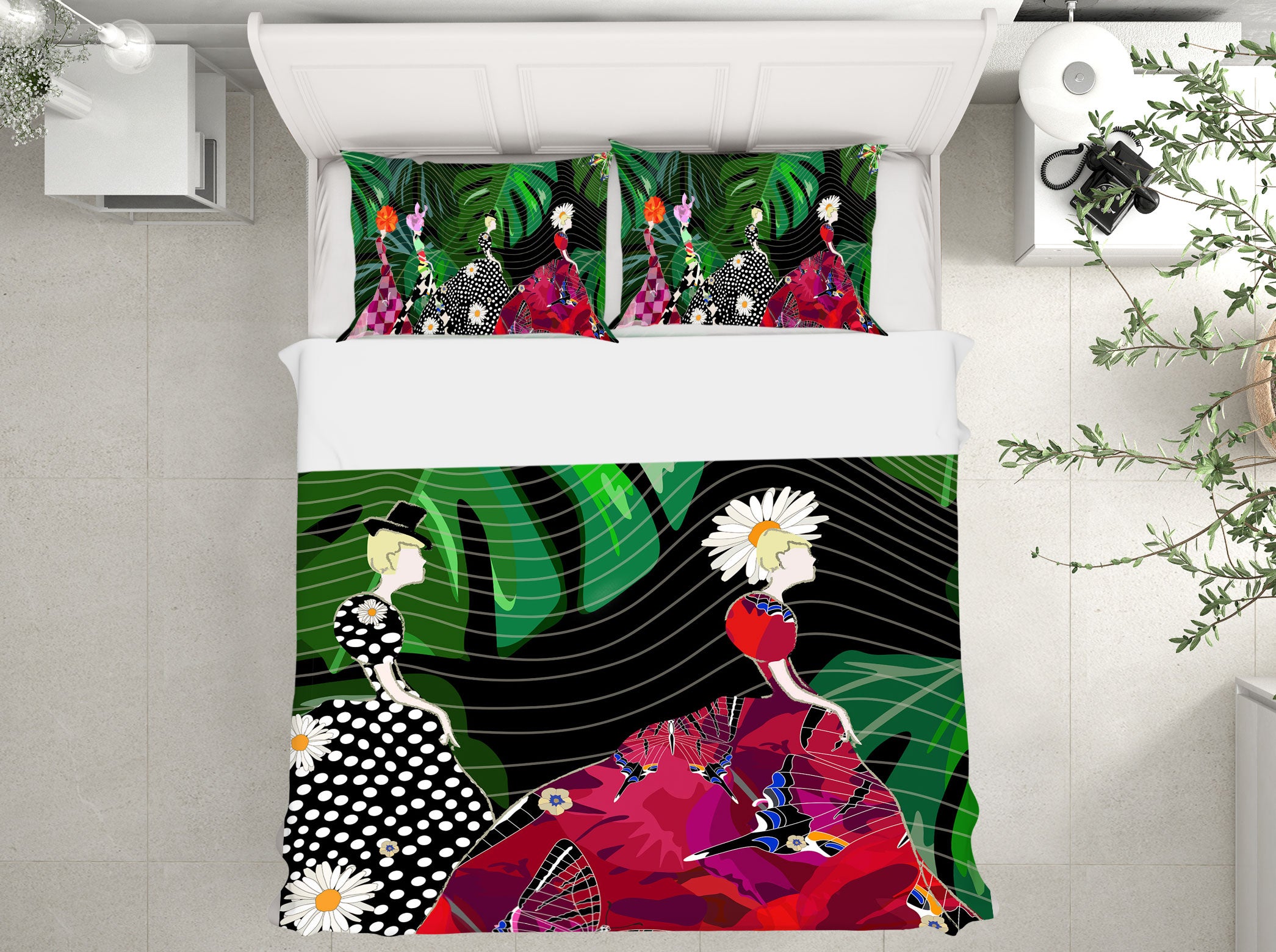 3D Daisy Woman 037 Bed Pillowcases Quilt