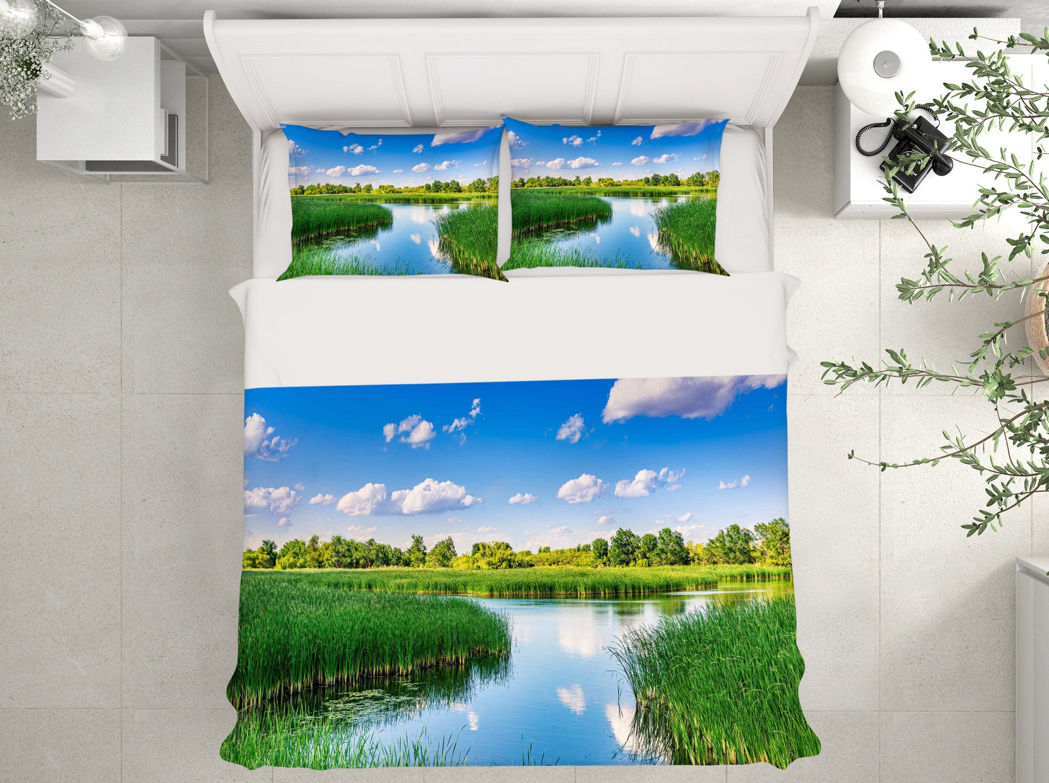 3D Lake Grass Sky 8541 Beth Sheridan Bedding Bed Pillowcases Quilt