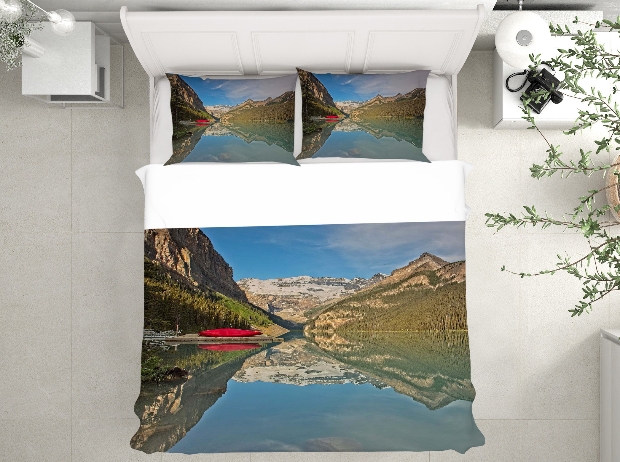 3D Lake Louise Sunrise 2116 Kathy Barefield Bedding Bed Pillowcases Quilt