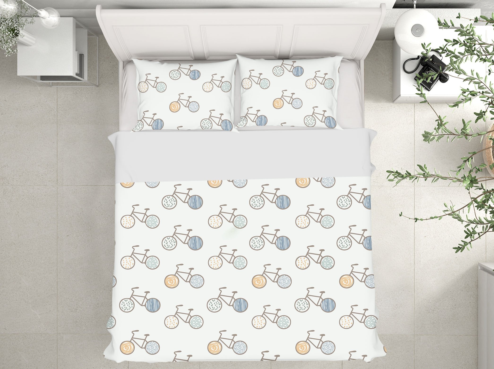 3D Bikes 2018 Jillian Helvey Bedding Bed Pillowcases Quilt Quiet Covers AJ Creativity Home