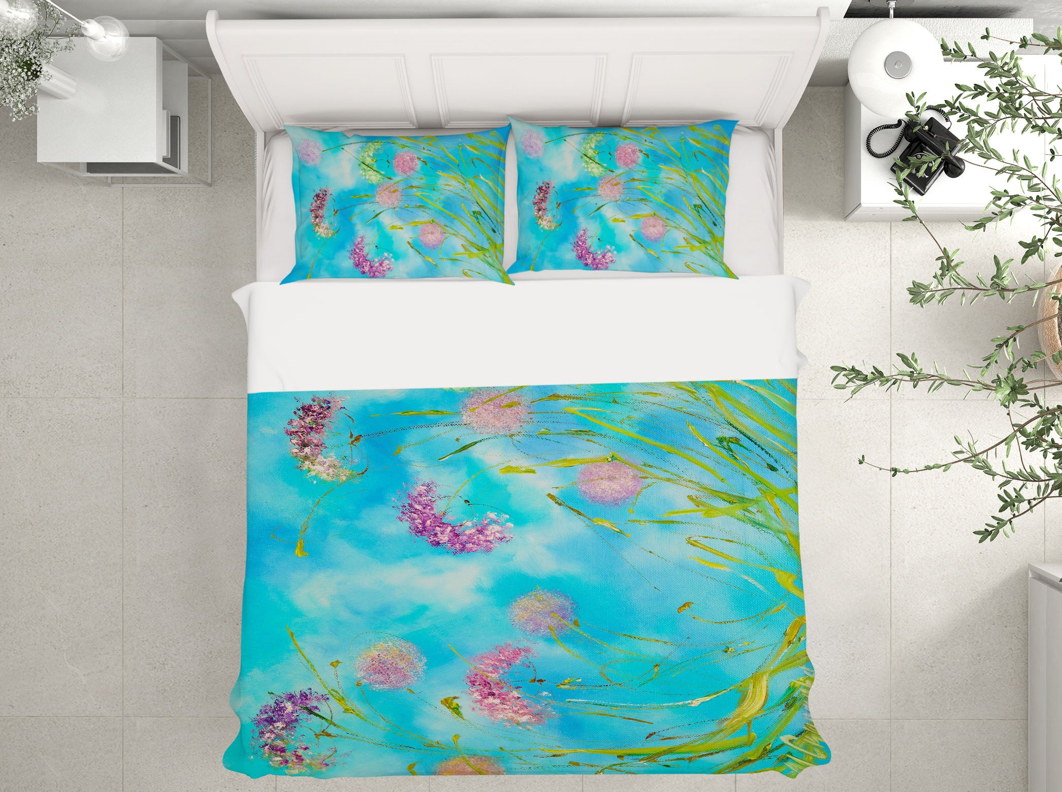 3D Pink Flower Grass 532 Skromova Marina Bedding Bed Pillowcases Quilt