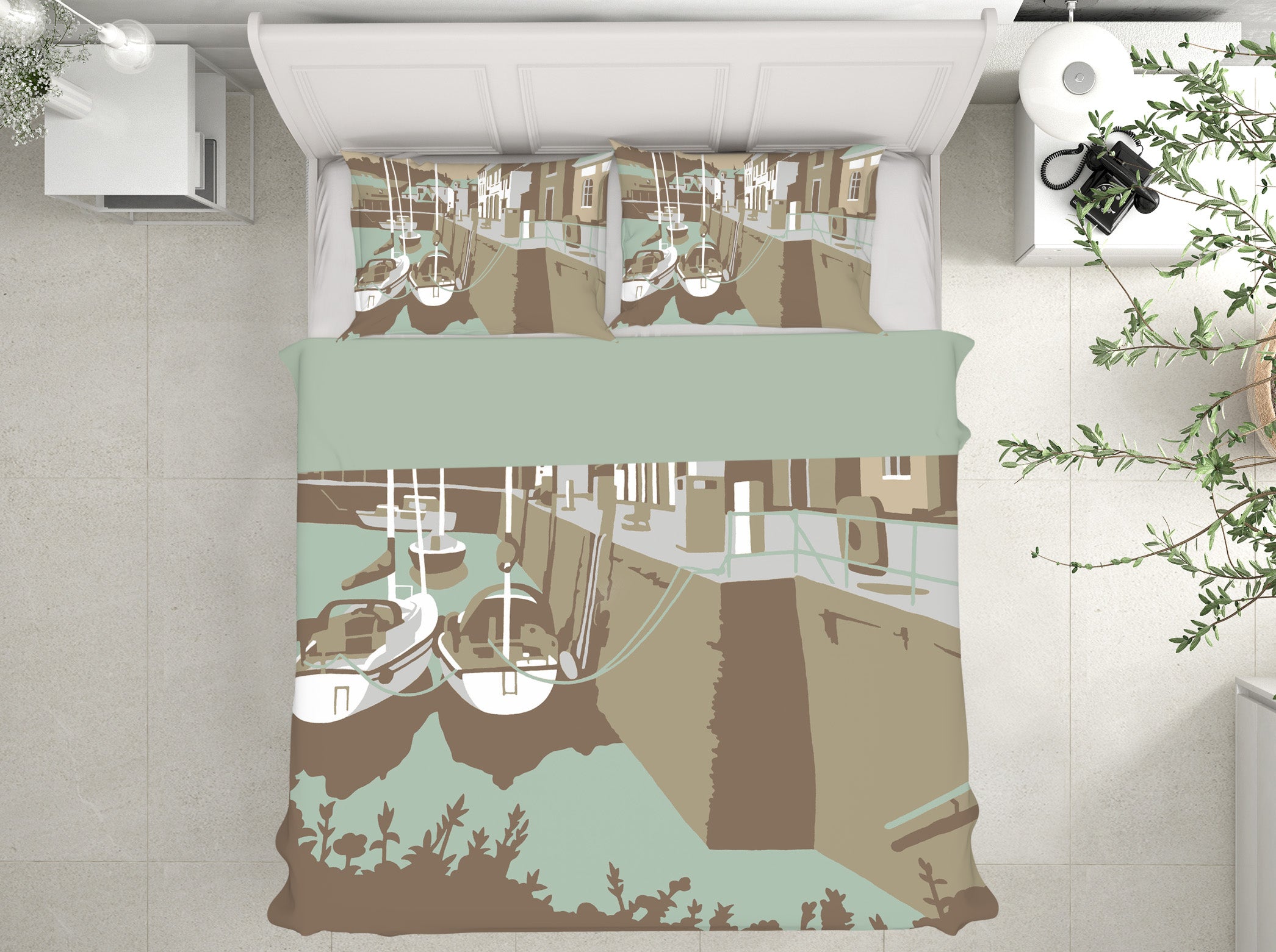 3D Padstow 2034 Steve Read Bedding Bed Pillowcases Quilt