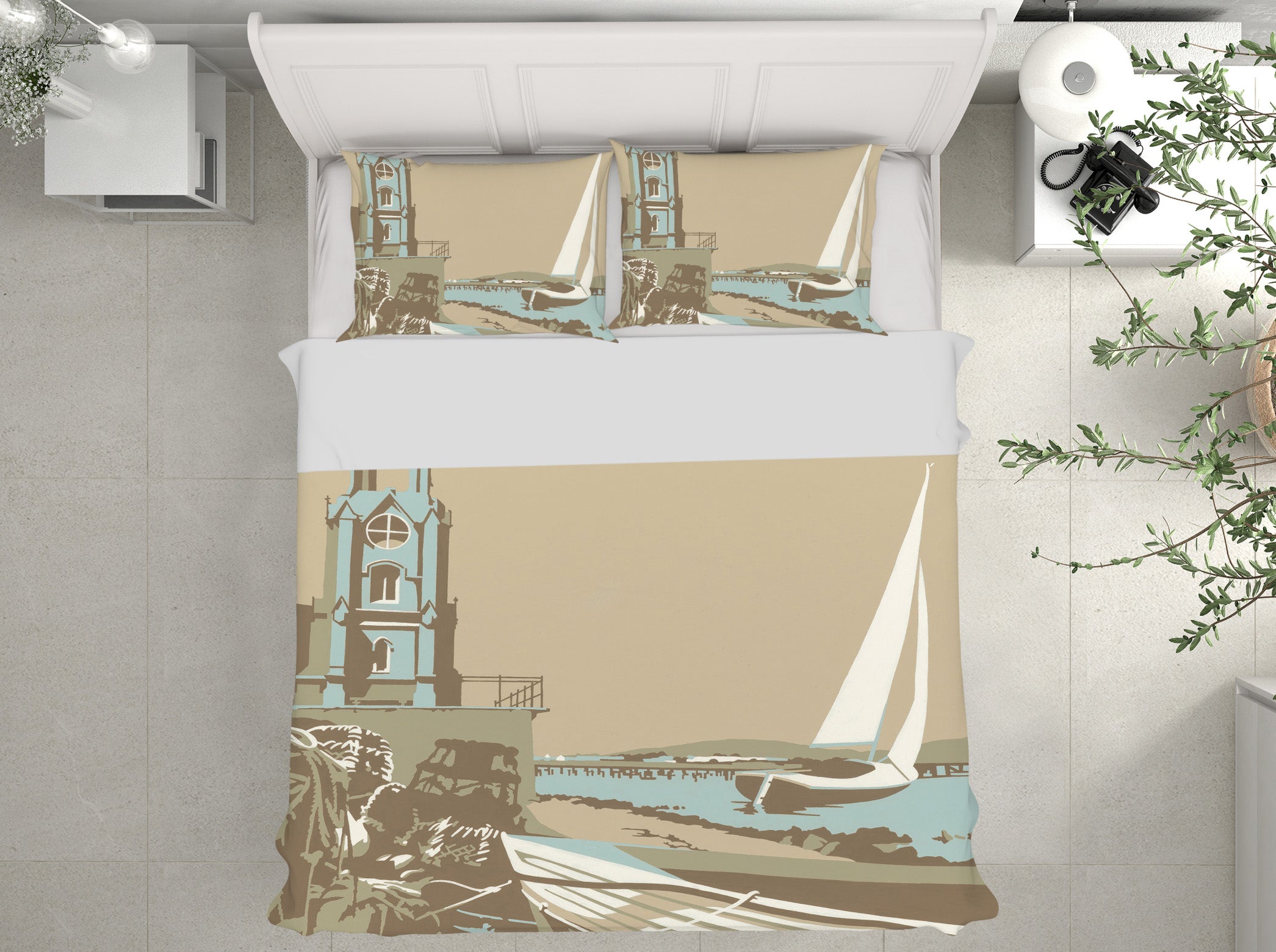 3D Swanage Tower 2072 Steve Read Bedding Bed Pillowcases Quilt