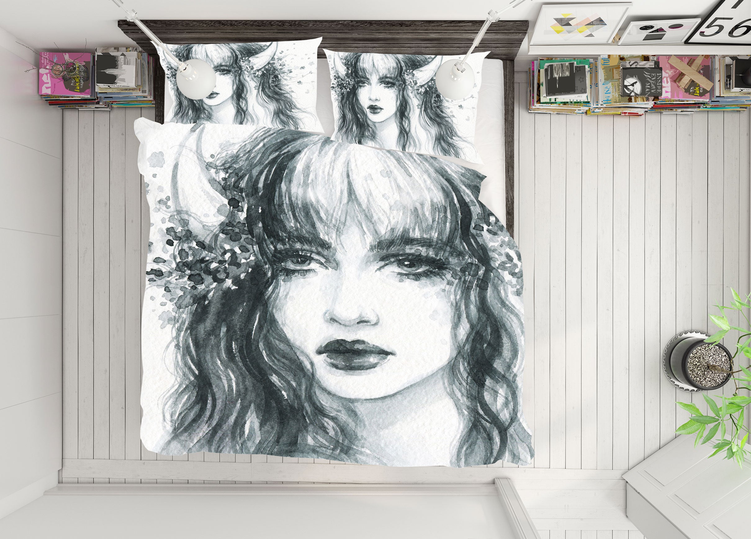 3D Pattern Woman 060 Bed Pillowcases Quilt