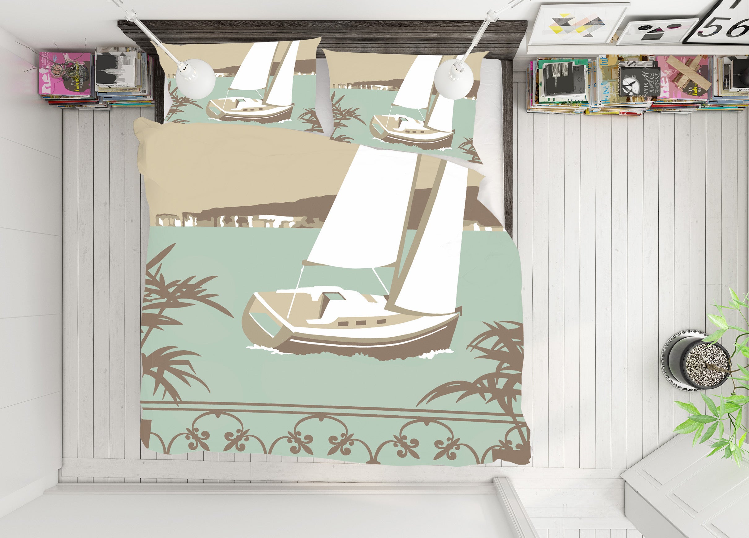 3D Sandbanks Balcony 2053 Steve Read Bedding Bed Pillowcases Quilt