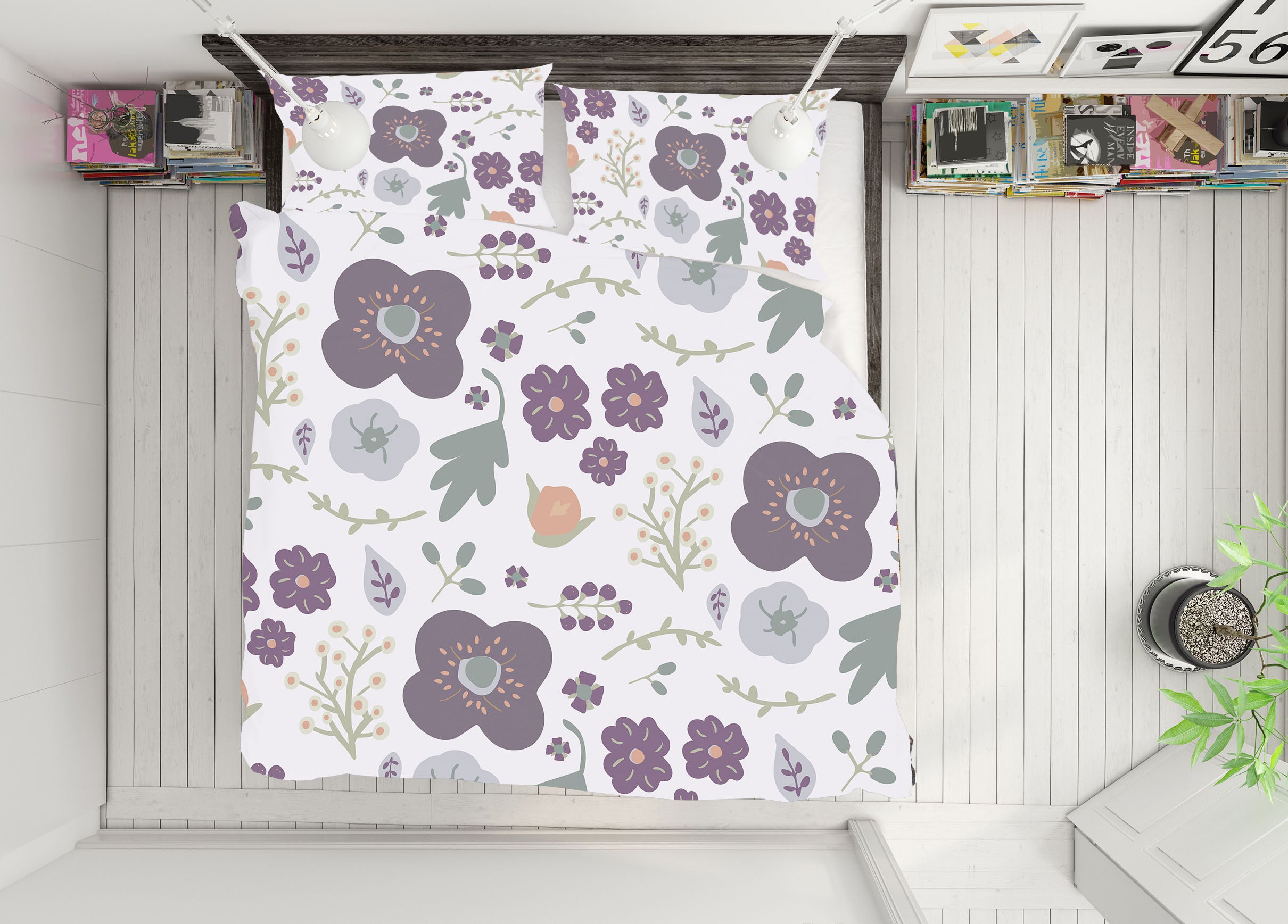 3D Colored Flowers 2103 Jillian Helvey Bedding Bed Pillowcases Quilt