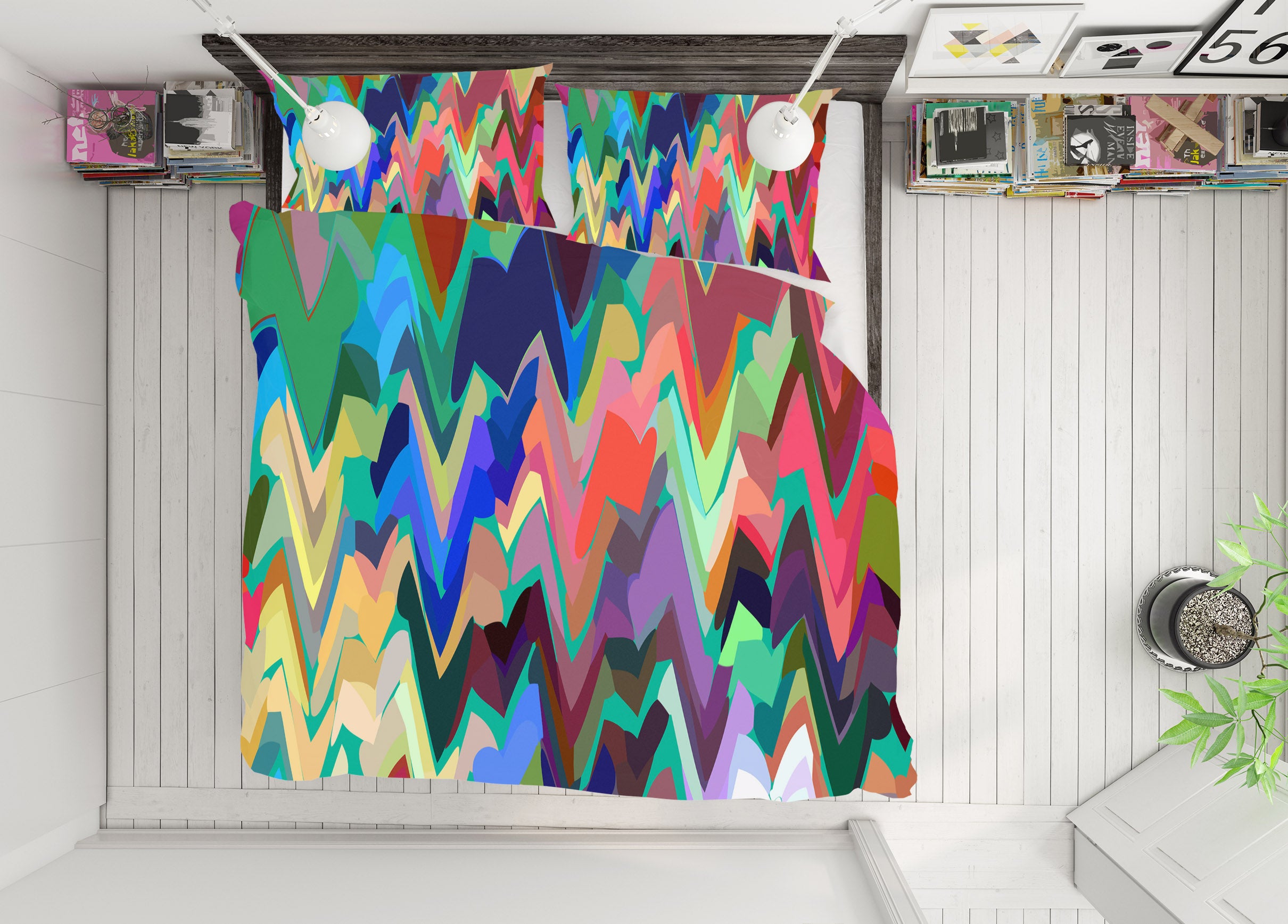 3D Wavy Color 70192 Shandra Smith Bedding Bed Pillowcases Quilt