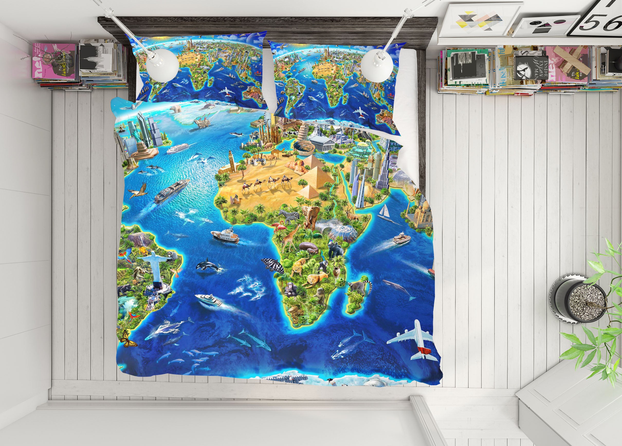 3D Earth Oasis 2126 Adrian Chesterman Bedding Bed Pillowcases Quilt