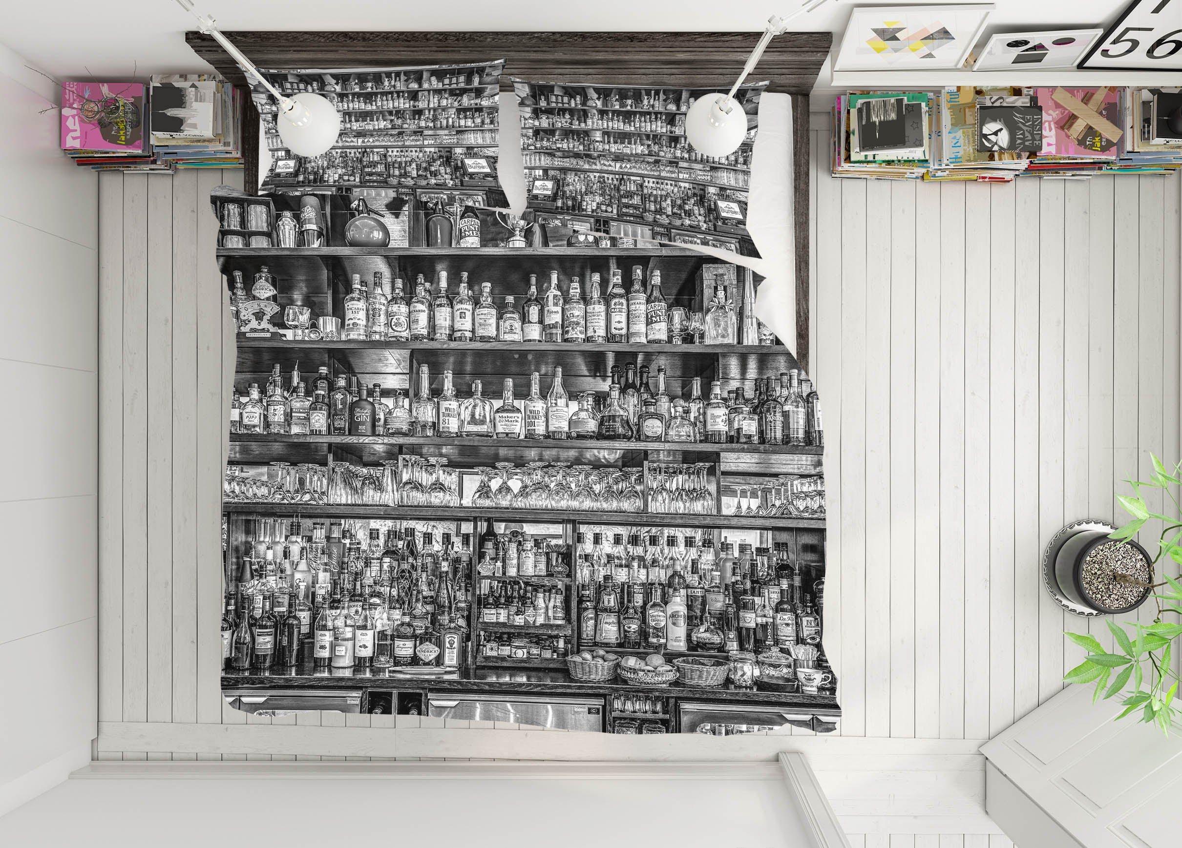 3D Liquor Wine Bottle 85115 Assaf Frank Bedding Bed Pillowcases Quilt