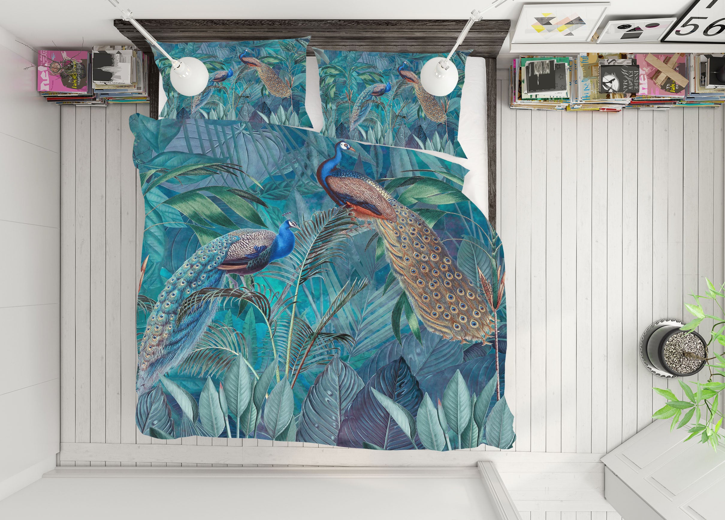 3D Peacock Playing 116 Andrea haase Bedding Bed Pillowcases Quilt