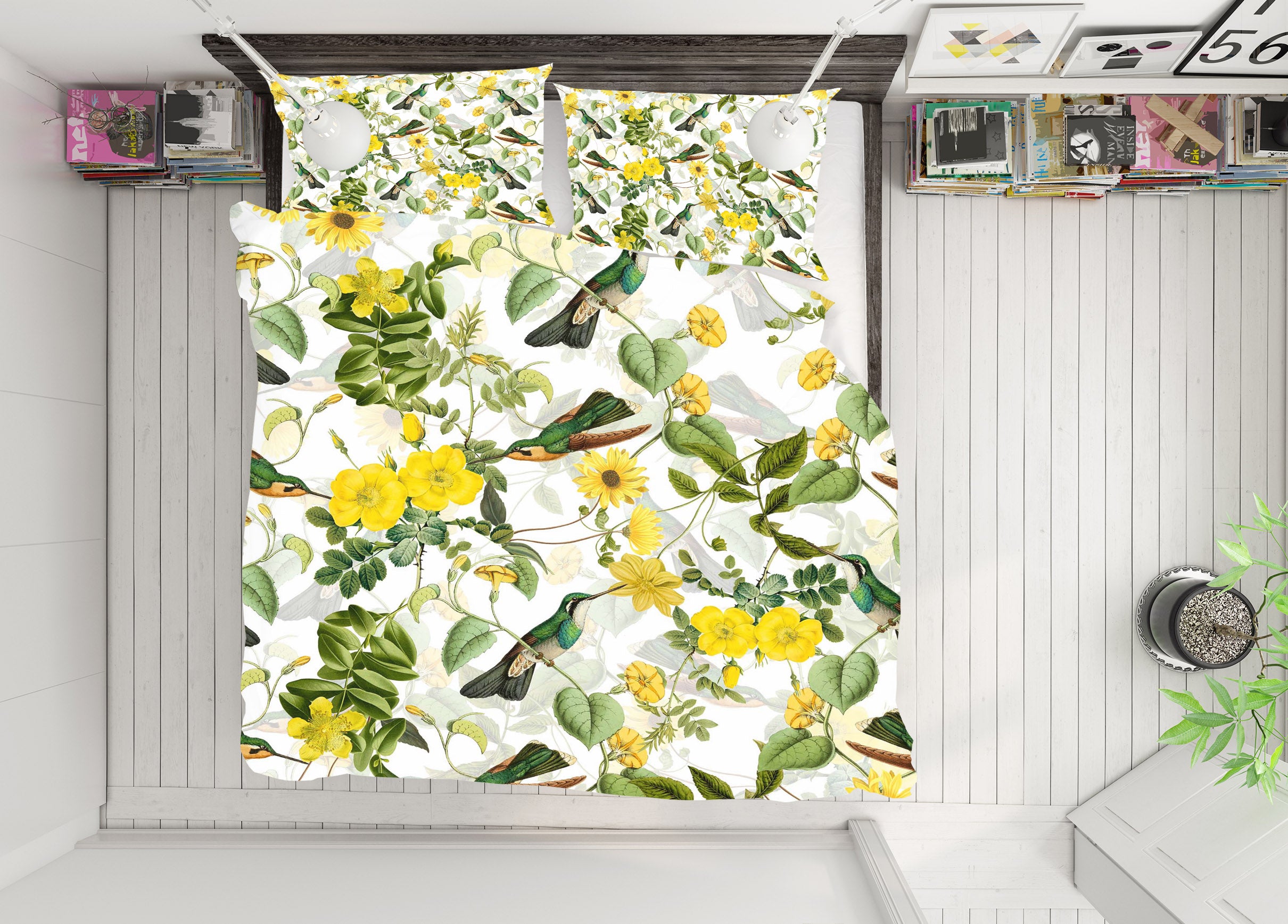 3D Sunflower Bird 173 Uta Naumann Bedding Bed Pillowcases Quilt