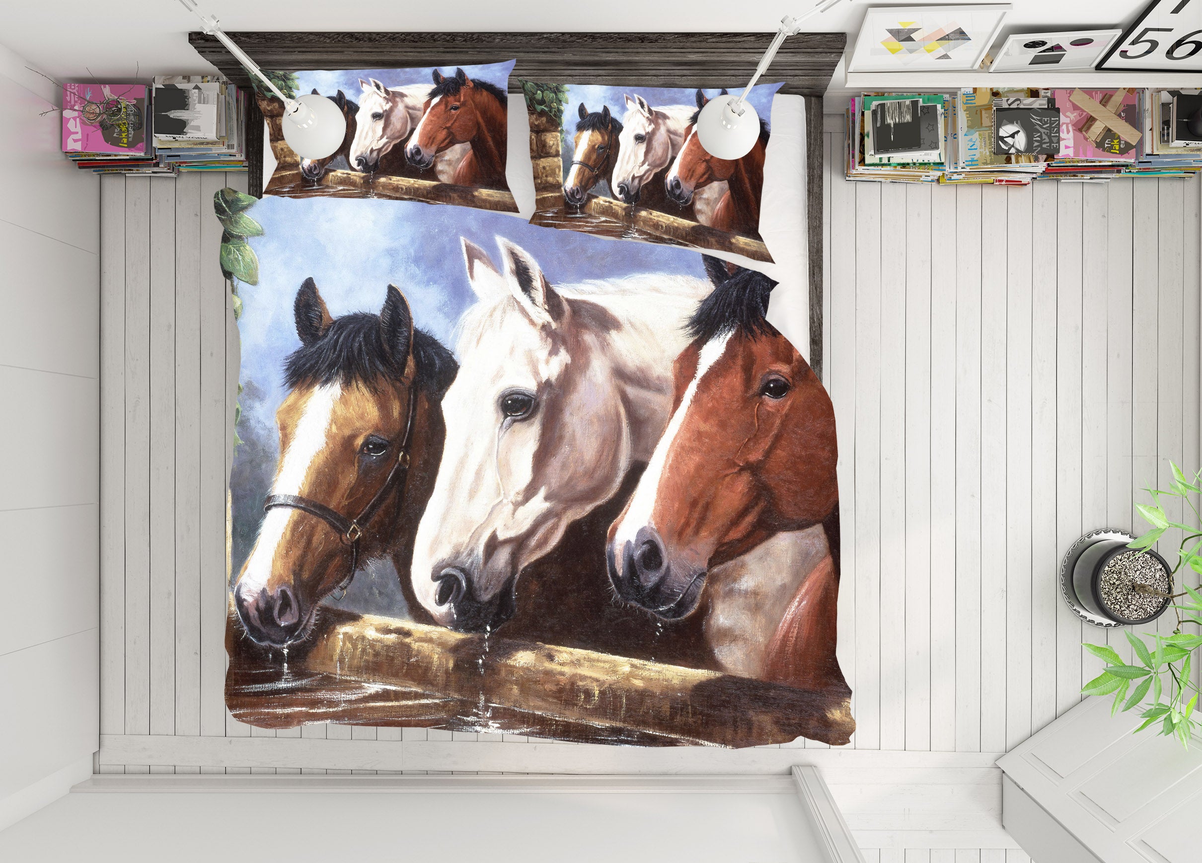 3D Horses 12507 Kevin Walsh Bedding Bed Pillowcases Quilt