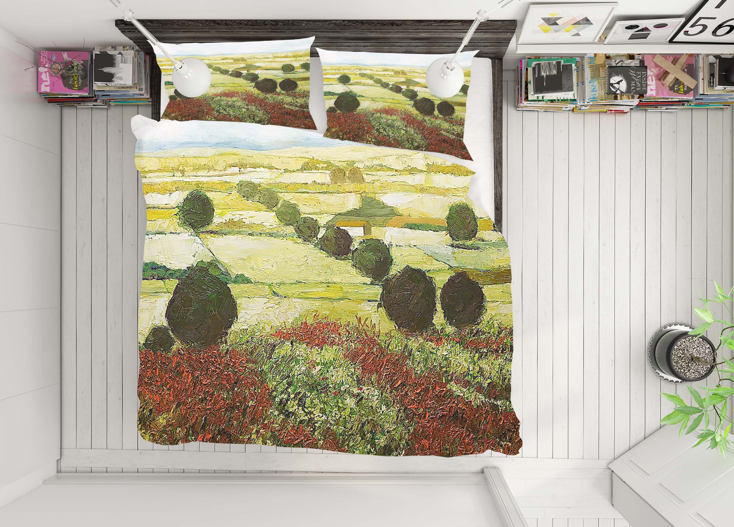 3D Wildflower Valley 2109 Allan P. Friedlander Bedding Bed Pillowcases Quilt