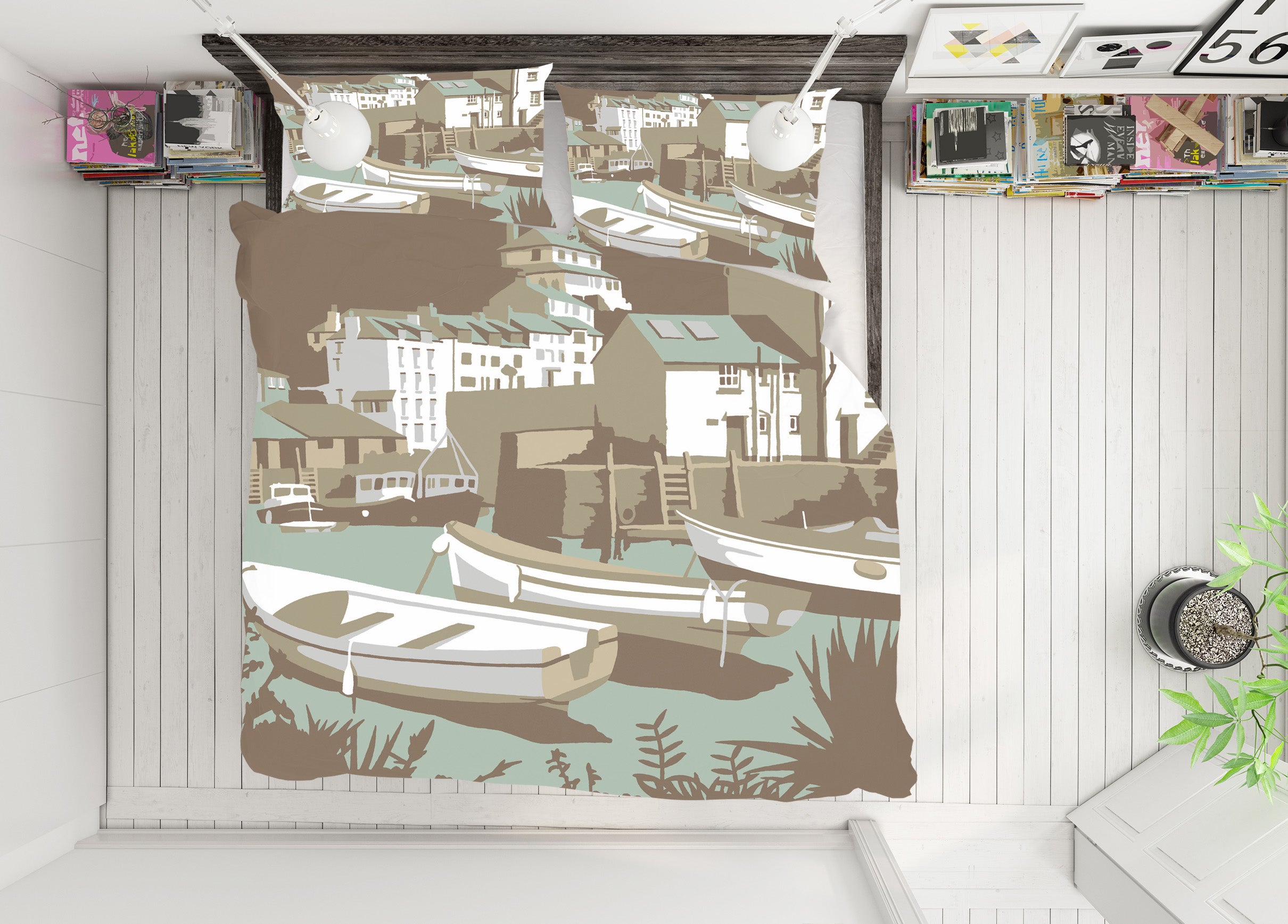 3D Polperro 2039 Steve Read Bedding Bed Pillowcases Quilt