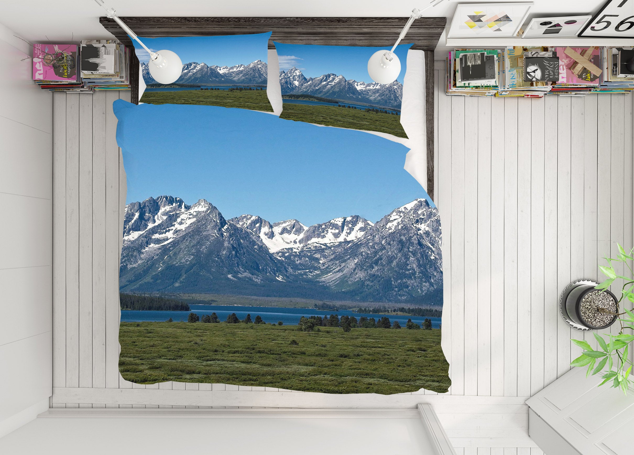 3D Snow Mountain 2121 Kathy Barefield Bedding Bed Pillowcases Quilt