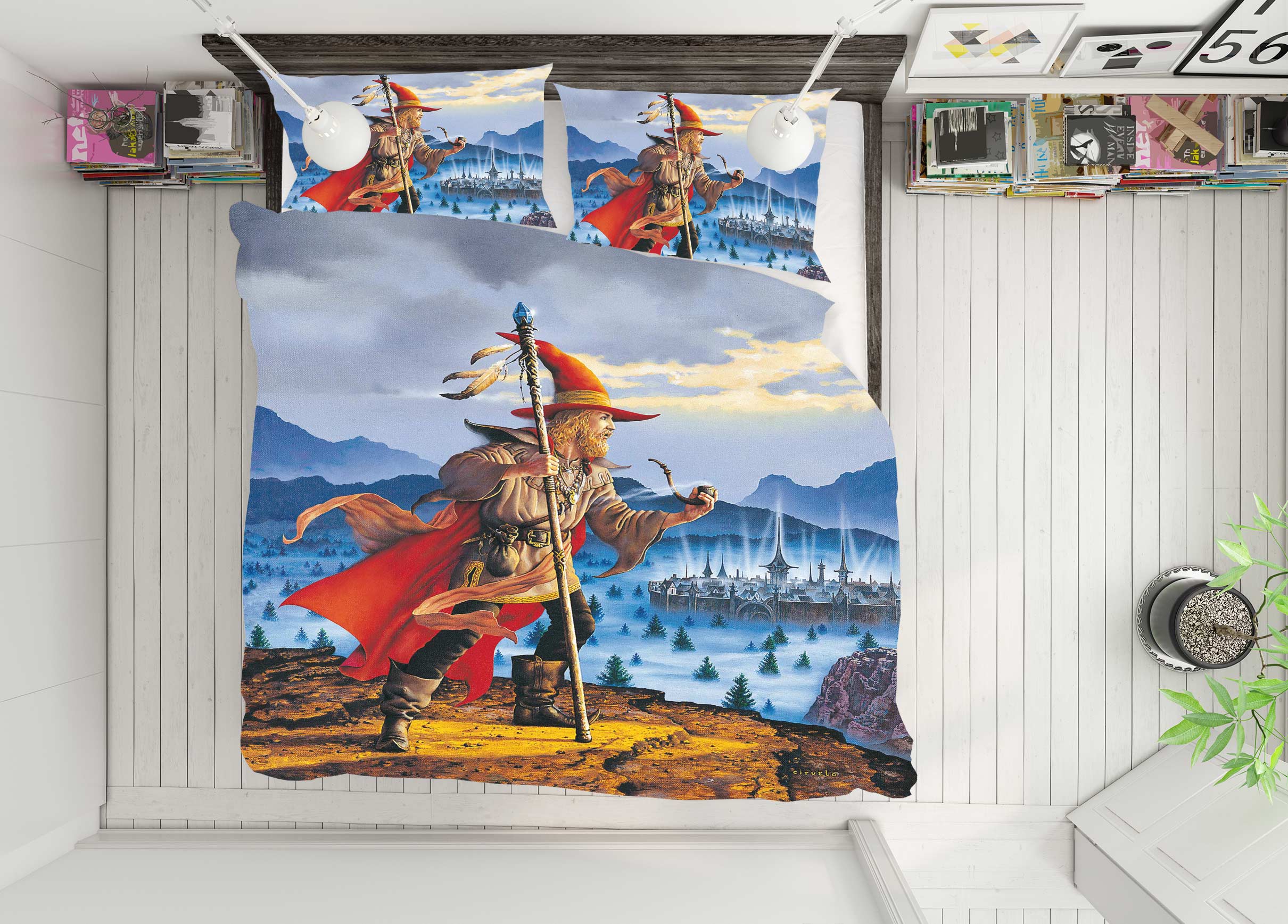 3D Snow Man Red Pointed Hat 6194 Ciruelo Bedding Bed Pillowcases Quilt