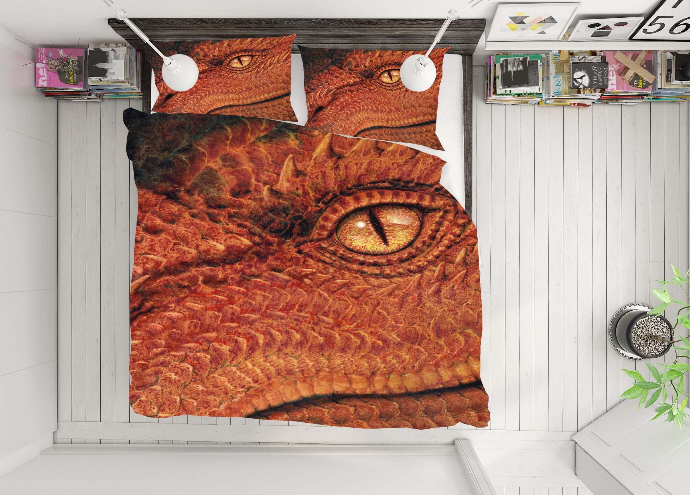3D Dragon Eye 7037 Ciruelo Bedding Bed Pillowcases Quilt