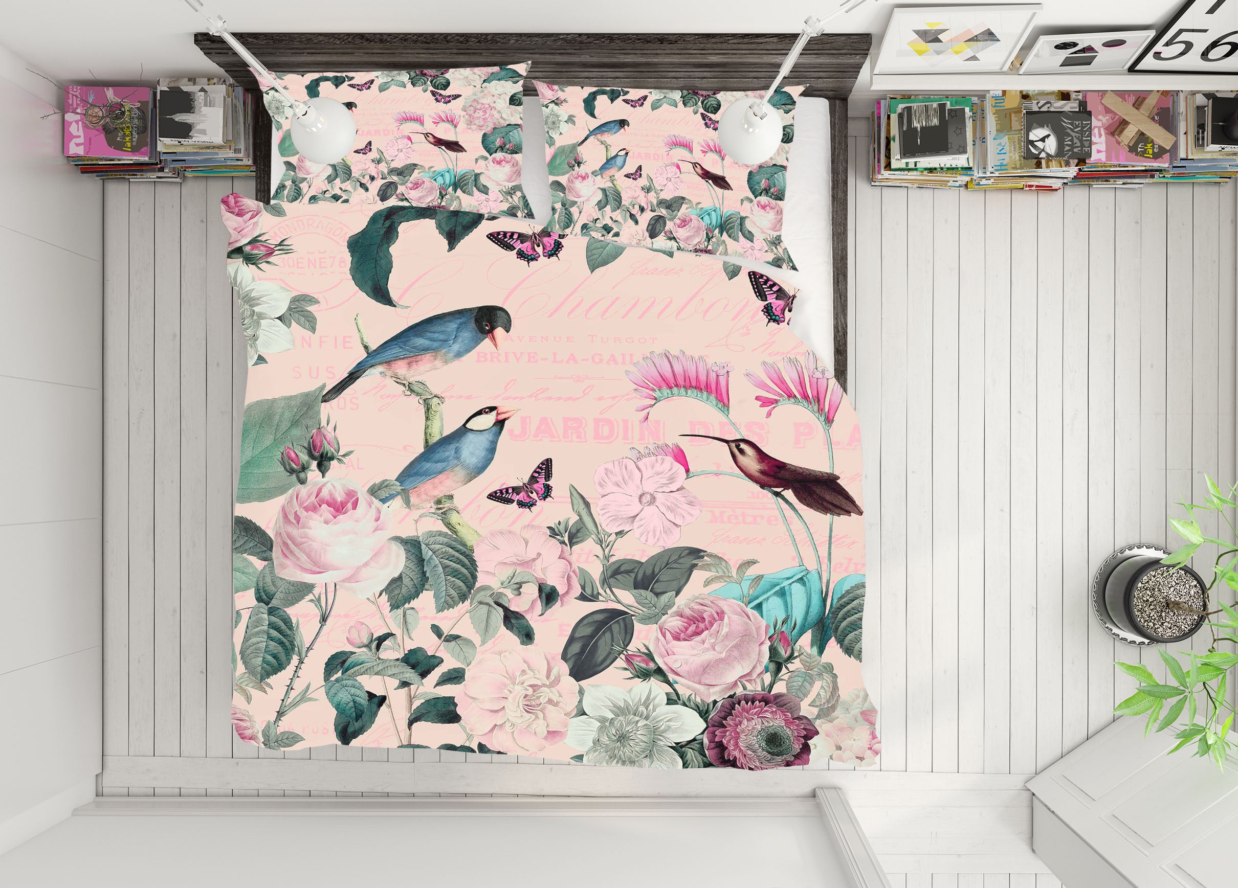 3D Flower Bird 119 Andrea haase Bedding Bed Pillowcases Quilt