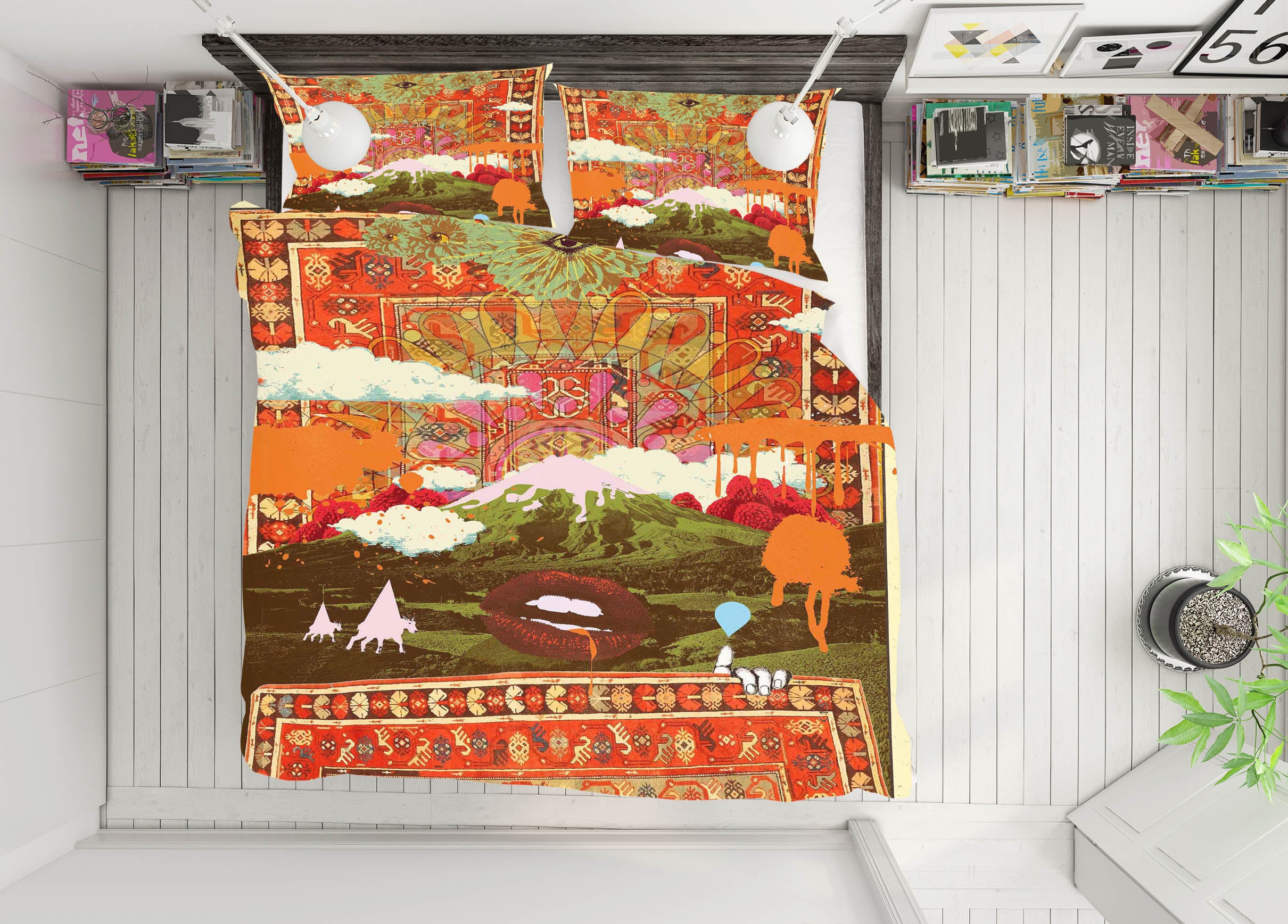 3D Flower Village 2109 Showdeer Bedding Bed Pillowcases Quilt