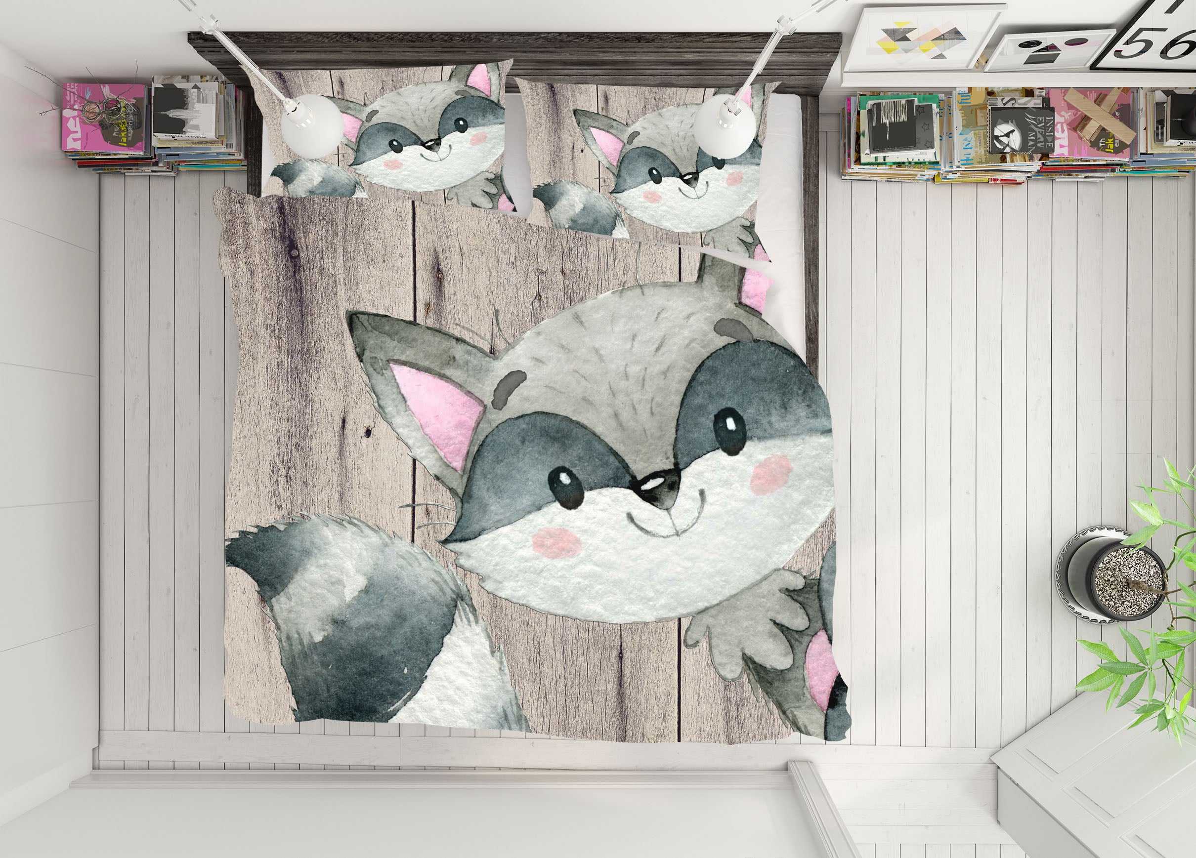 3D Black Fox 246 Uta Naumann Bedding Bed Pillowcases Quilt