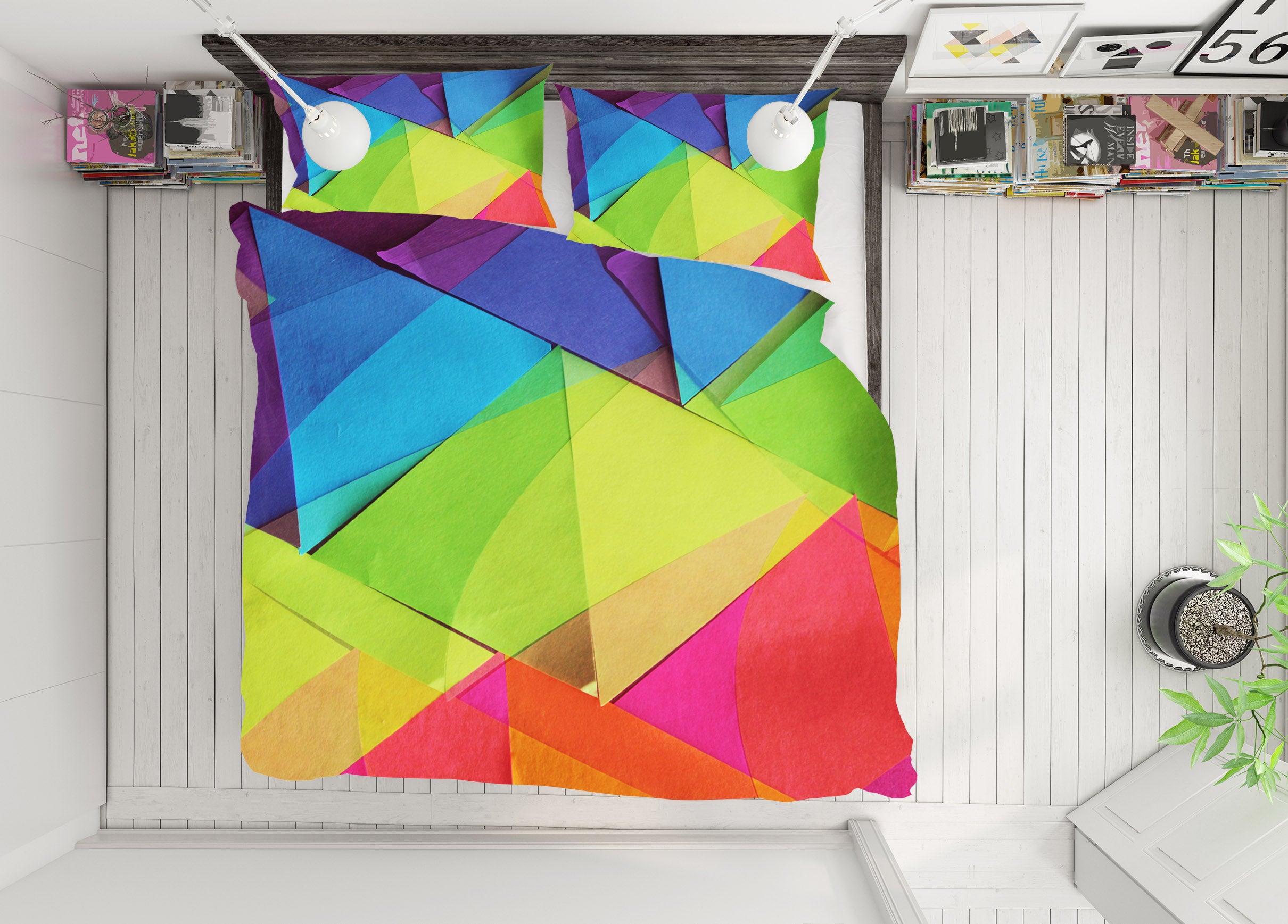 3D Triangle Color 70188 Shandra Smith Bedding Bed Pillowcases Quilt