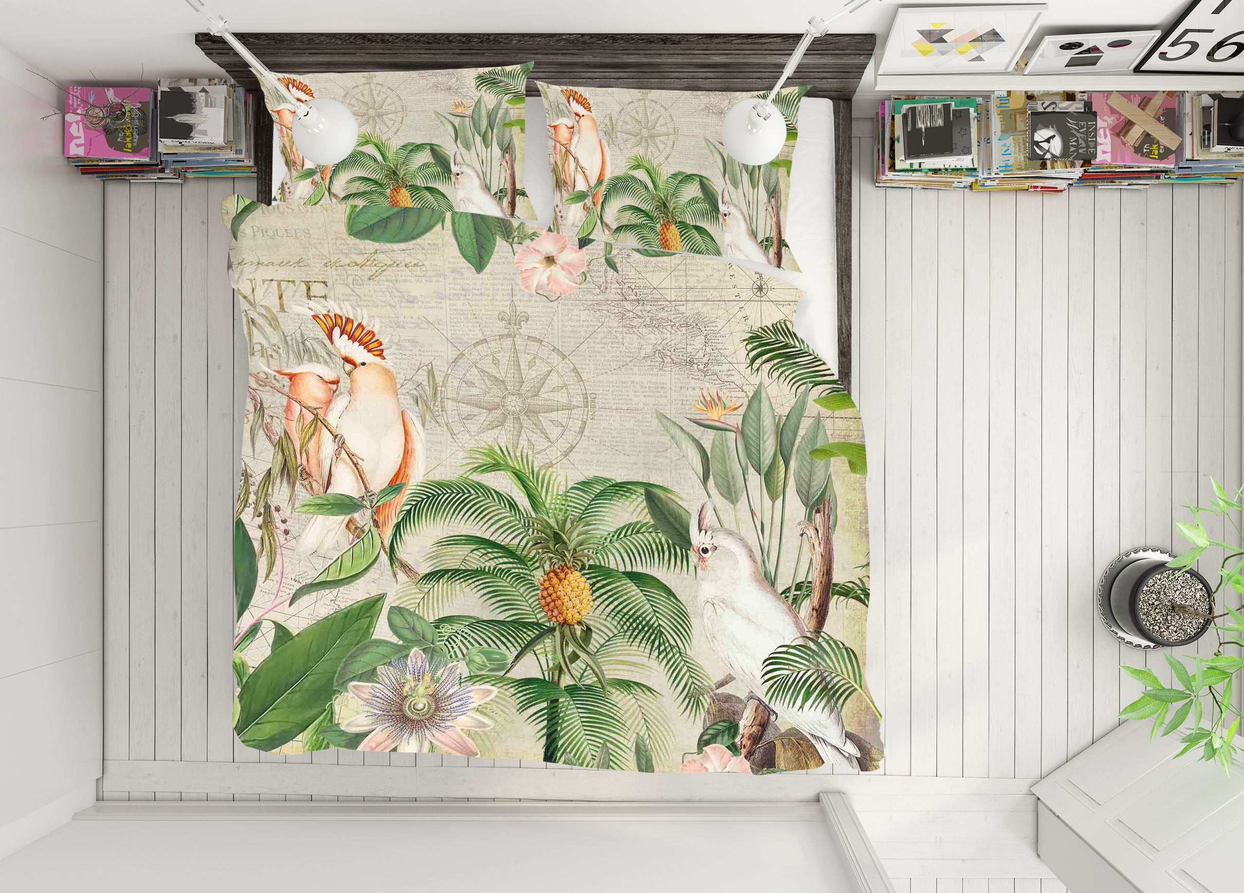 3D Branch Parrot 2144 Andrea haase Bedding Bed Pillowcases Quilt