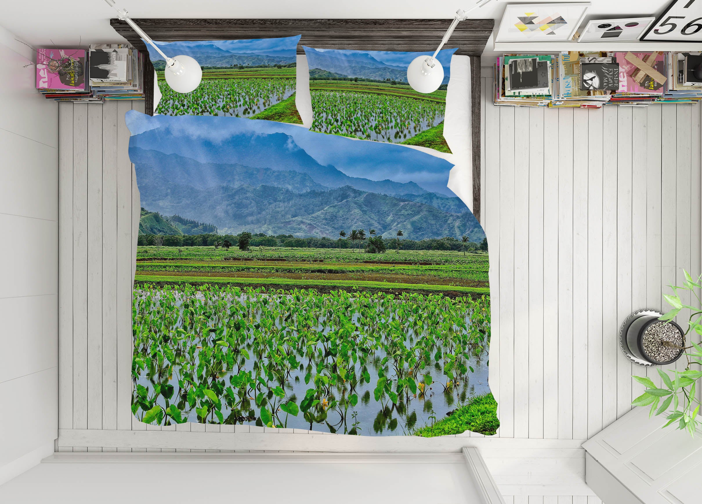 3D Taro Fields 11176 Kathy Barefield Bedding Bed Pillowcases Quilt