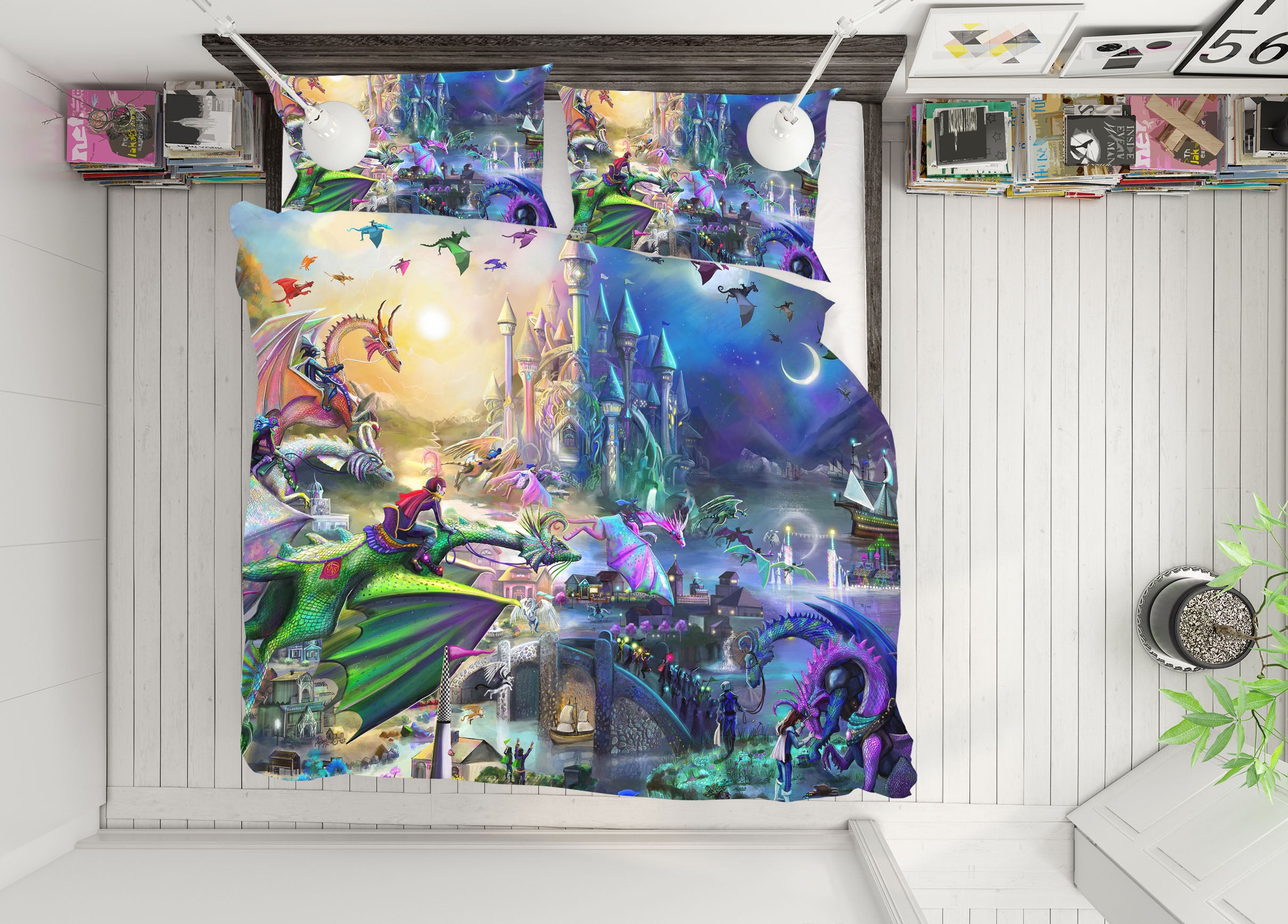 3D Wonderland 110 Rose Catherine Khan Bedding Bed Pillowcases Quilt