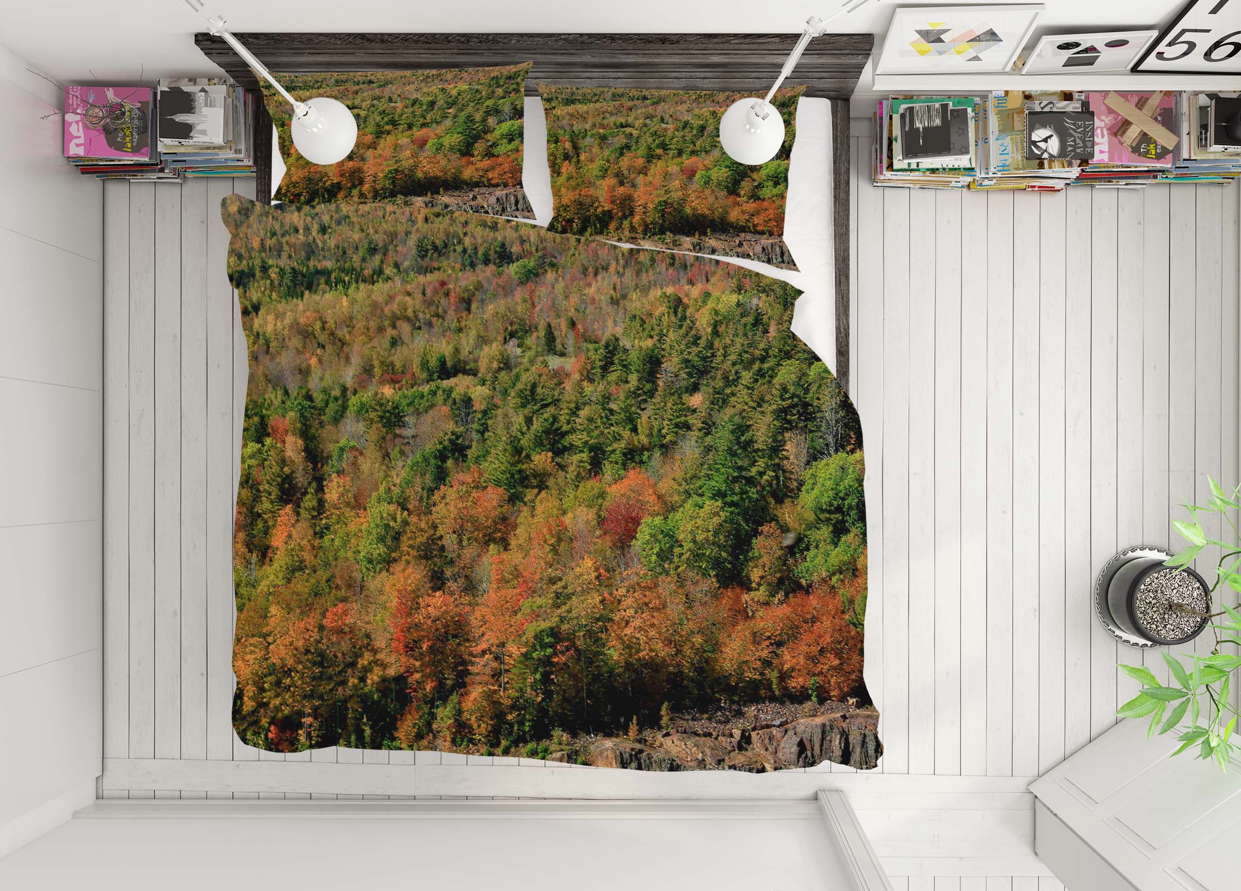 3D Red Orange Striation 62193 Kathy Barefield Bedding Bed Pillowcases Quilt