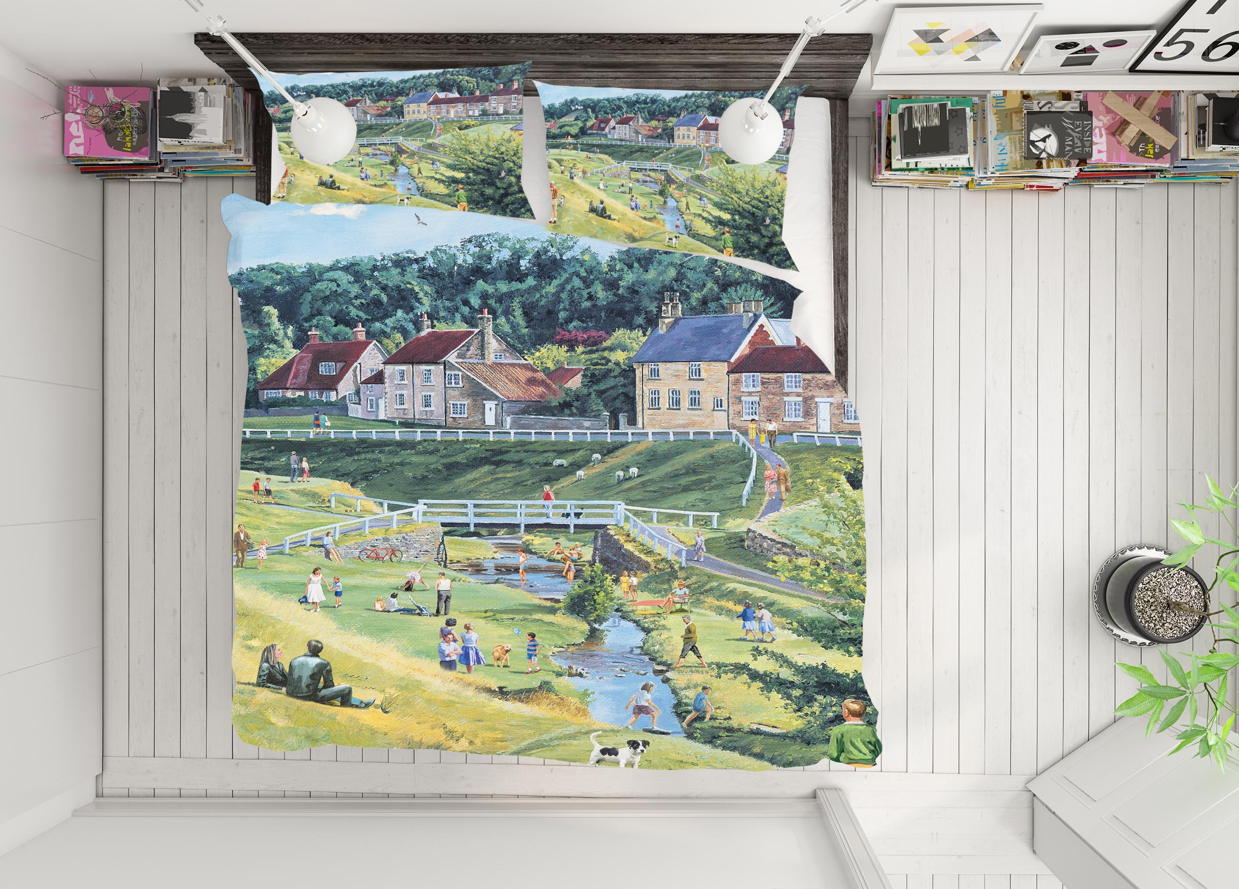 3D Lawn House 8904 Trevor Mitchell bedding Bed Pillowcases Quilt