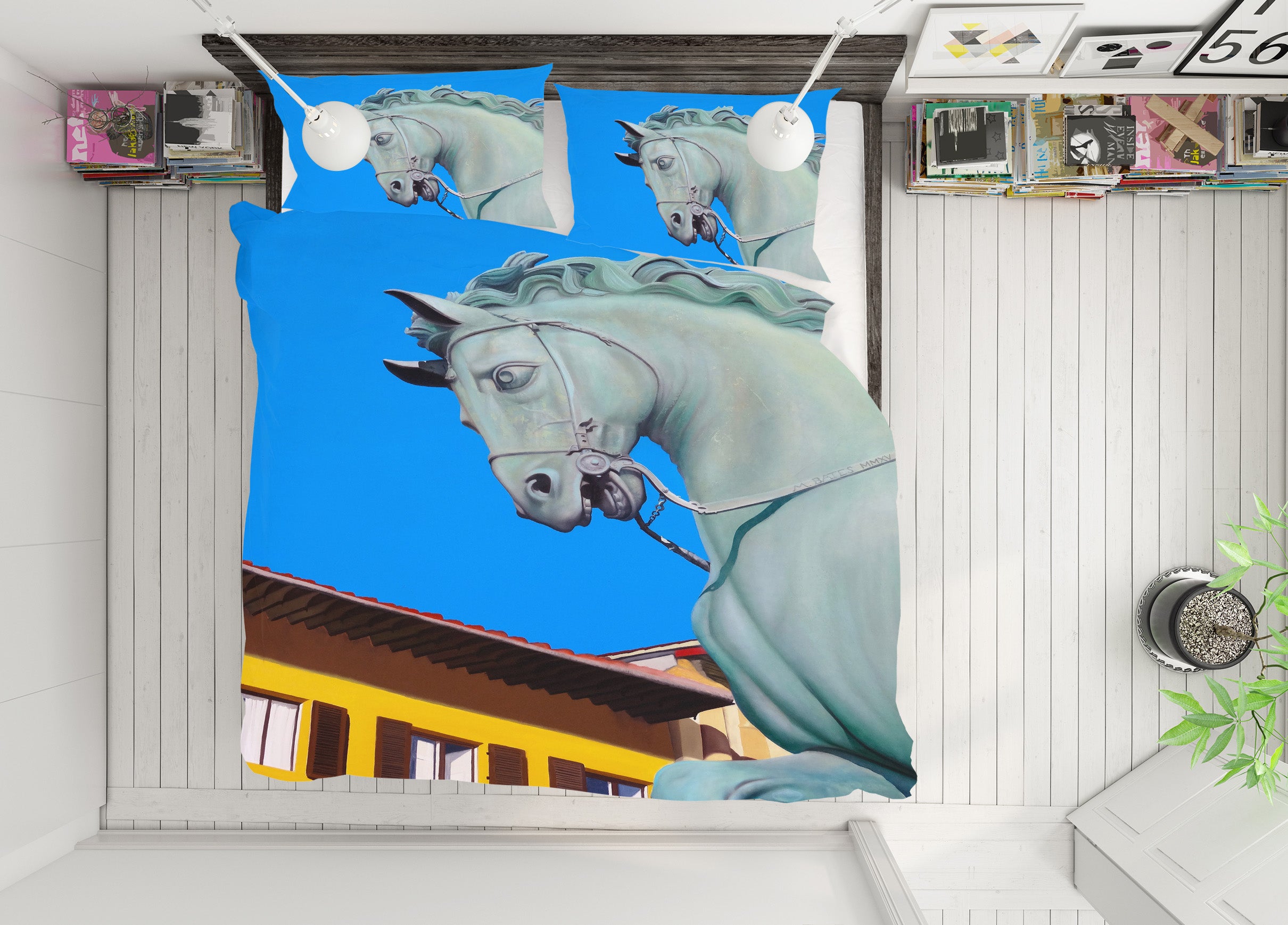 3D Statue Horse 11040 Matthew Holden Bates Bedding Bed Pillowcases Quilt