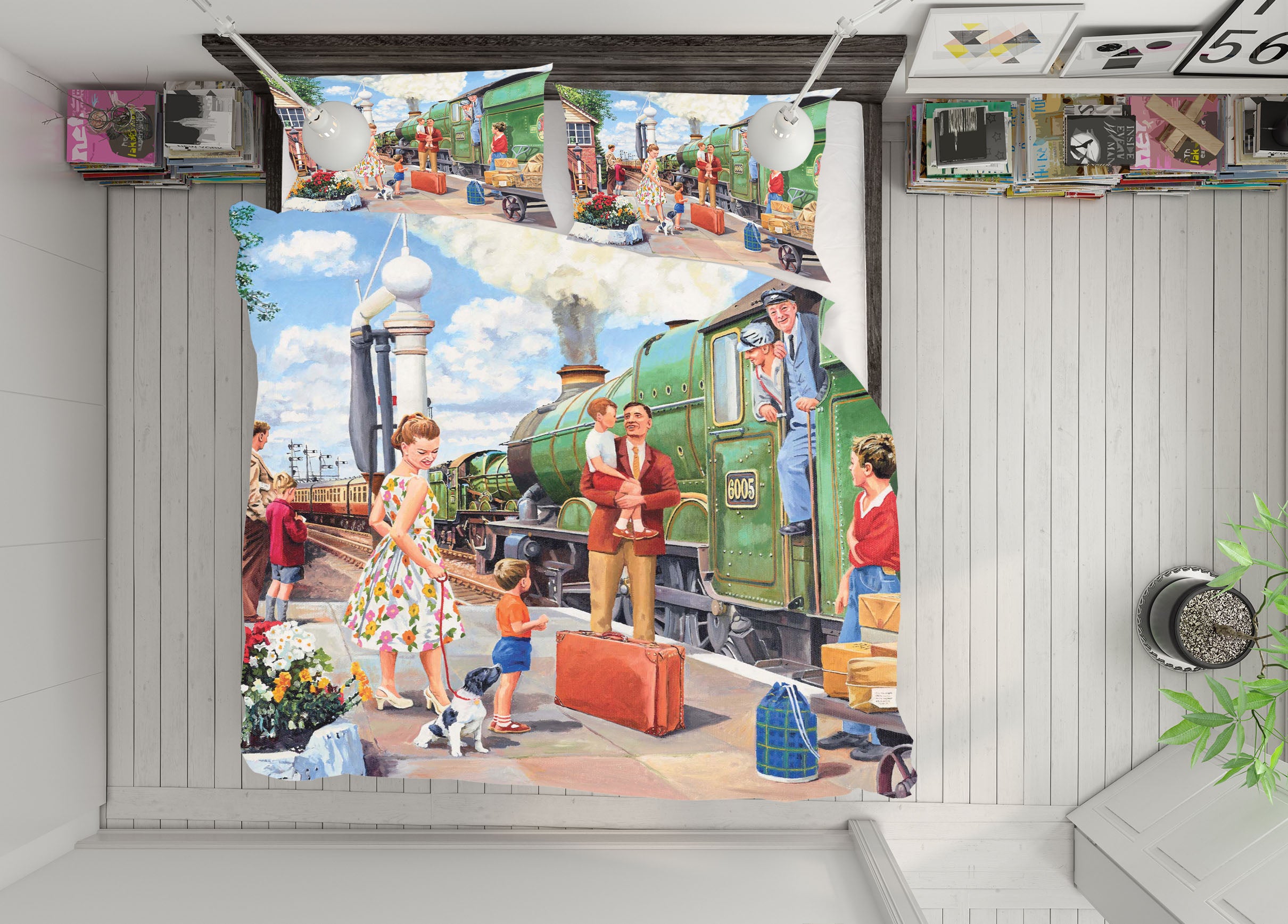 3D The Train Driver 2069 Trevor Mitchell bedding Bed Pillowcases Quilt