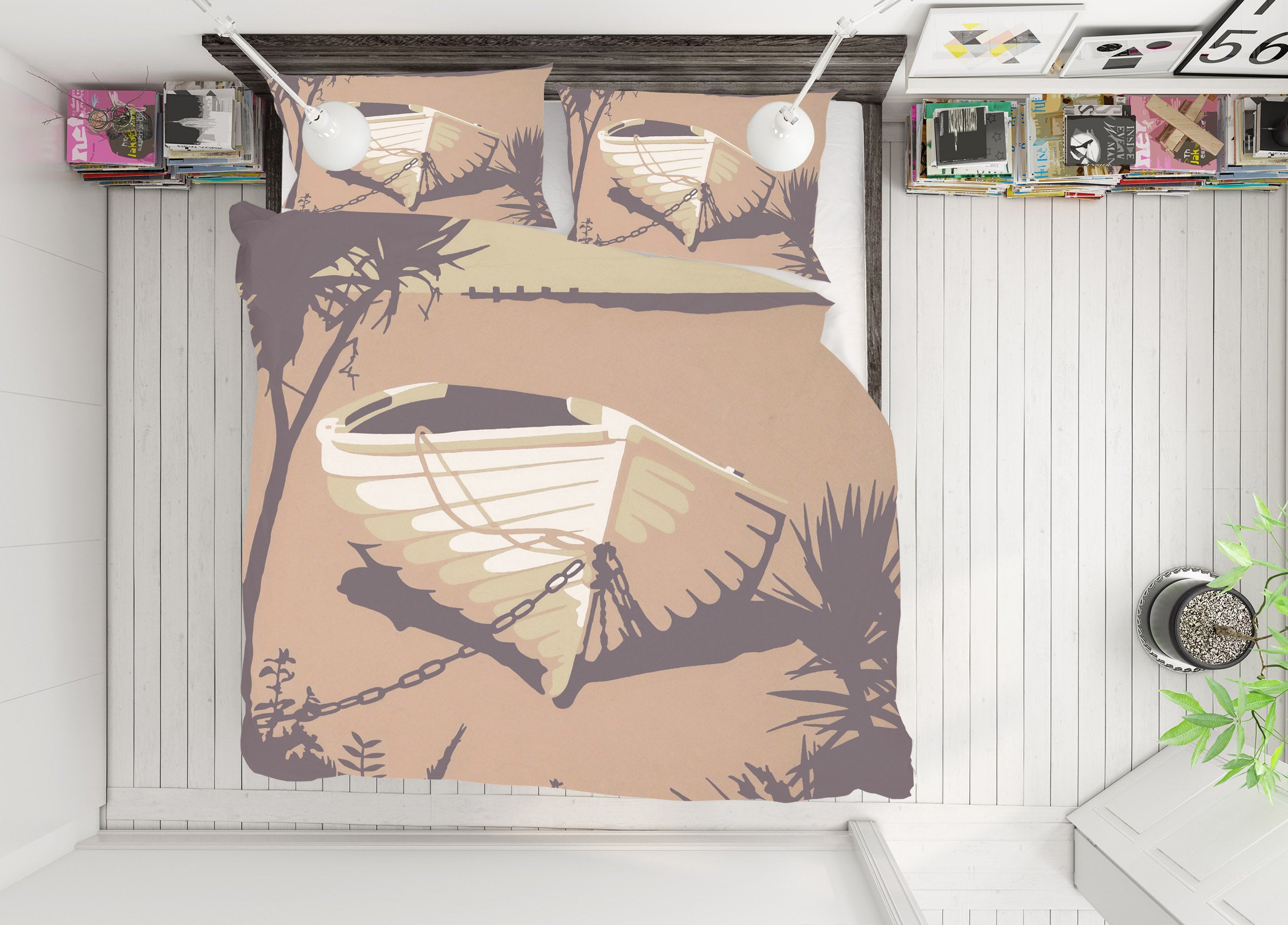 3D Sandbanks The Purbecks 2050 Steve Read Bedding Bed Pillowcases Quilt