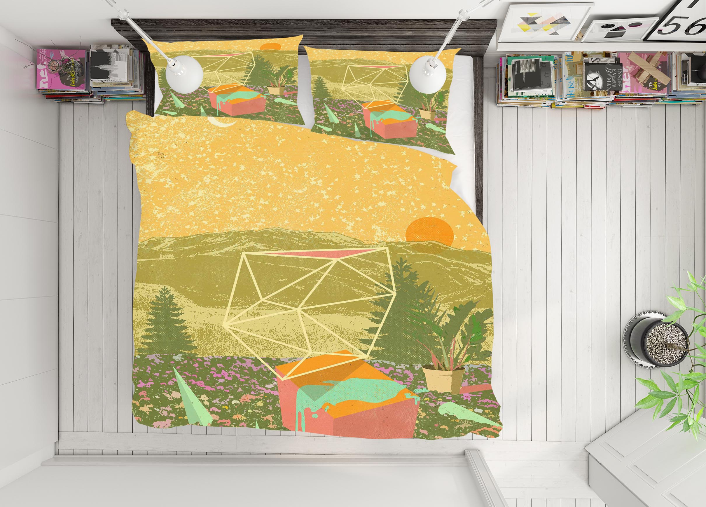 3D Dusk Grassland 2105 Showdeer Bedding Bed Pillowcases Quilt