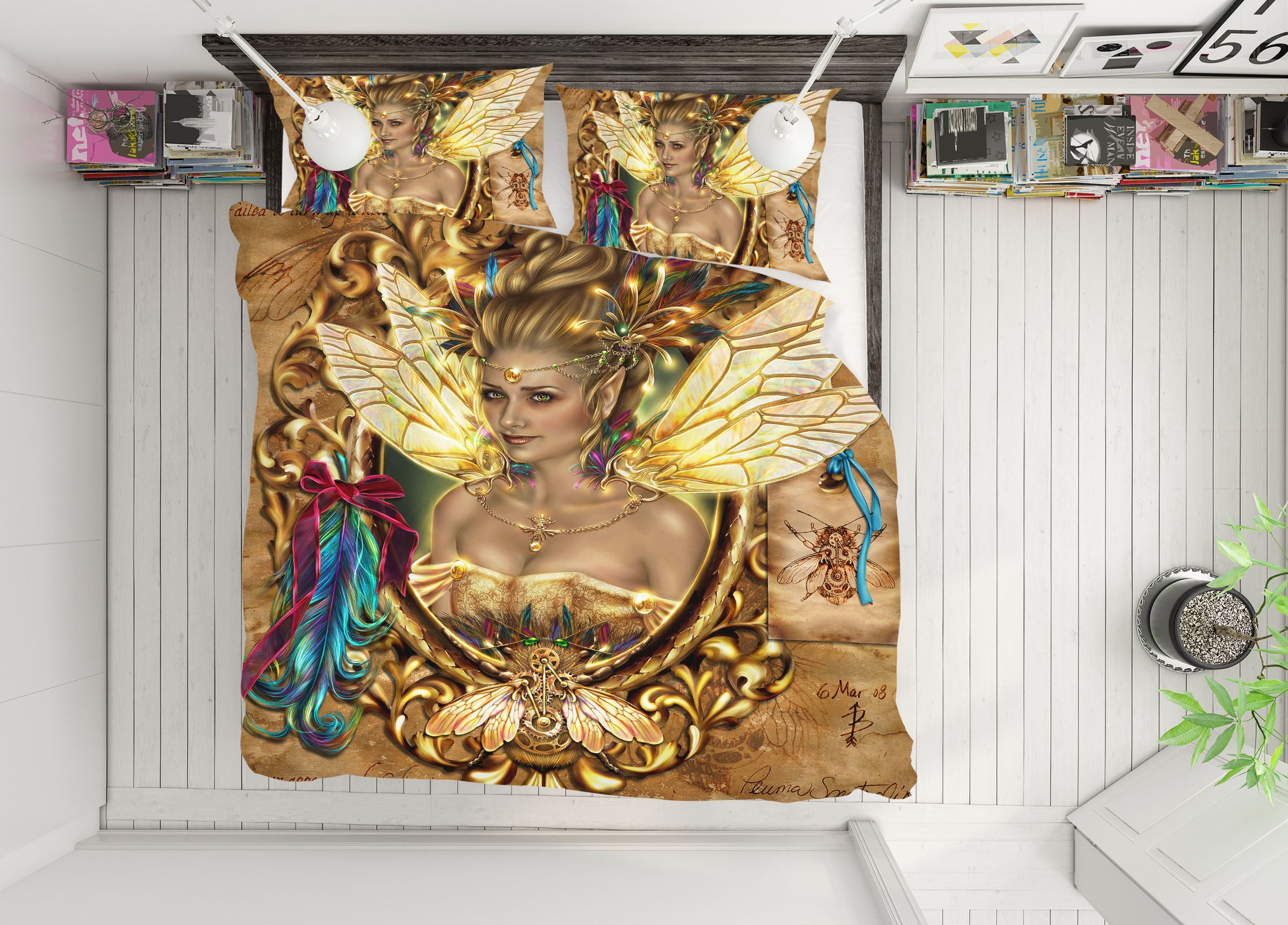 3D Golden Woman 8828 Brigid Ashwood Bedding Bed Pillowcases Quilt Cover Duvet Cover