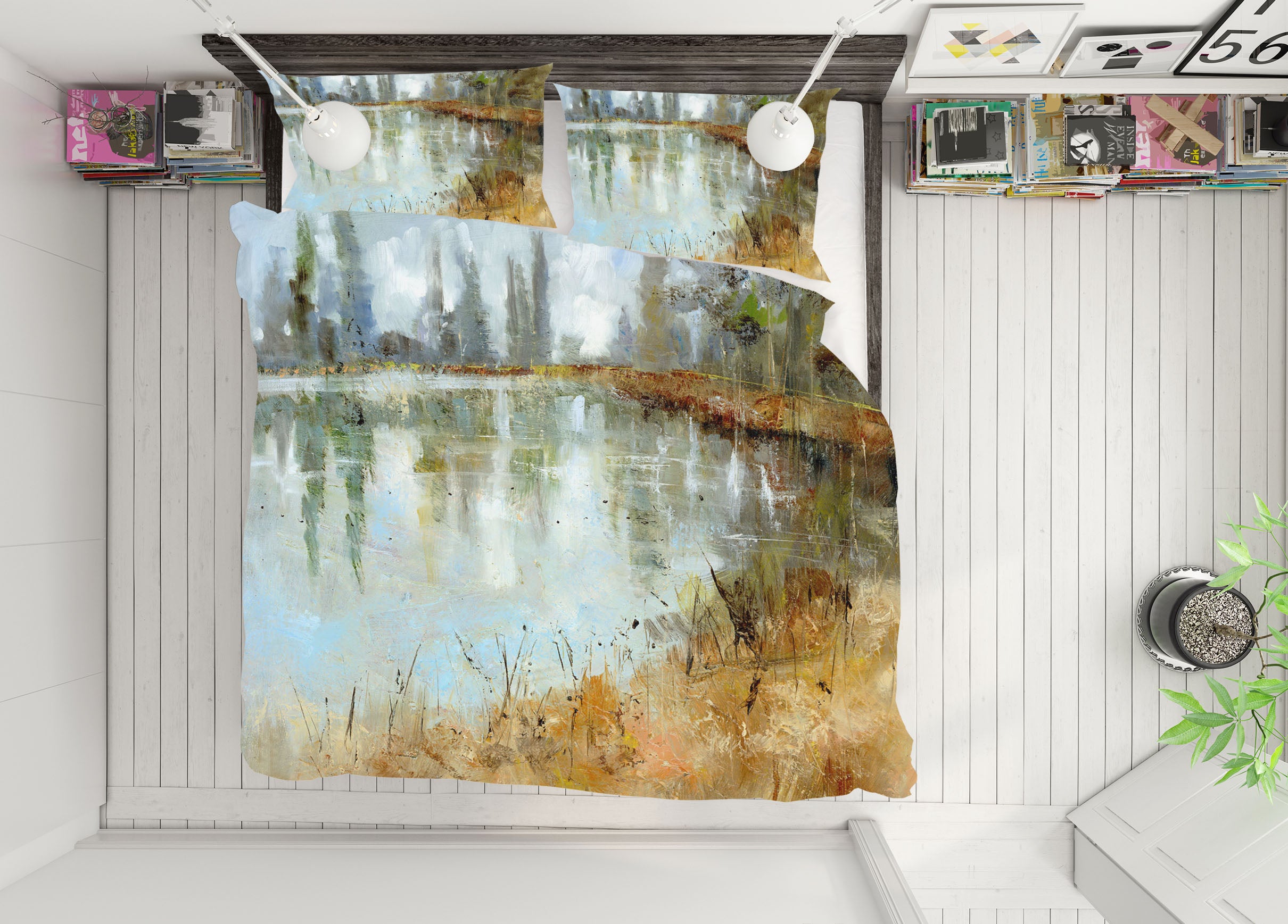 3D Country Road 2012 Anne Farrall Doyle Bedding Bed Pillowcases Quilt