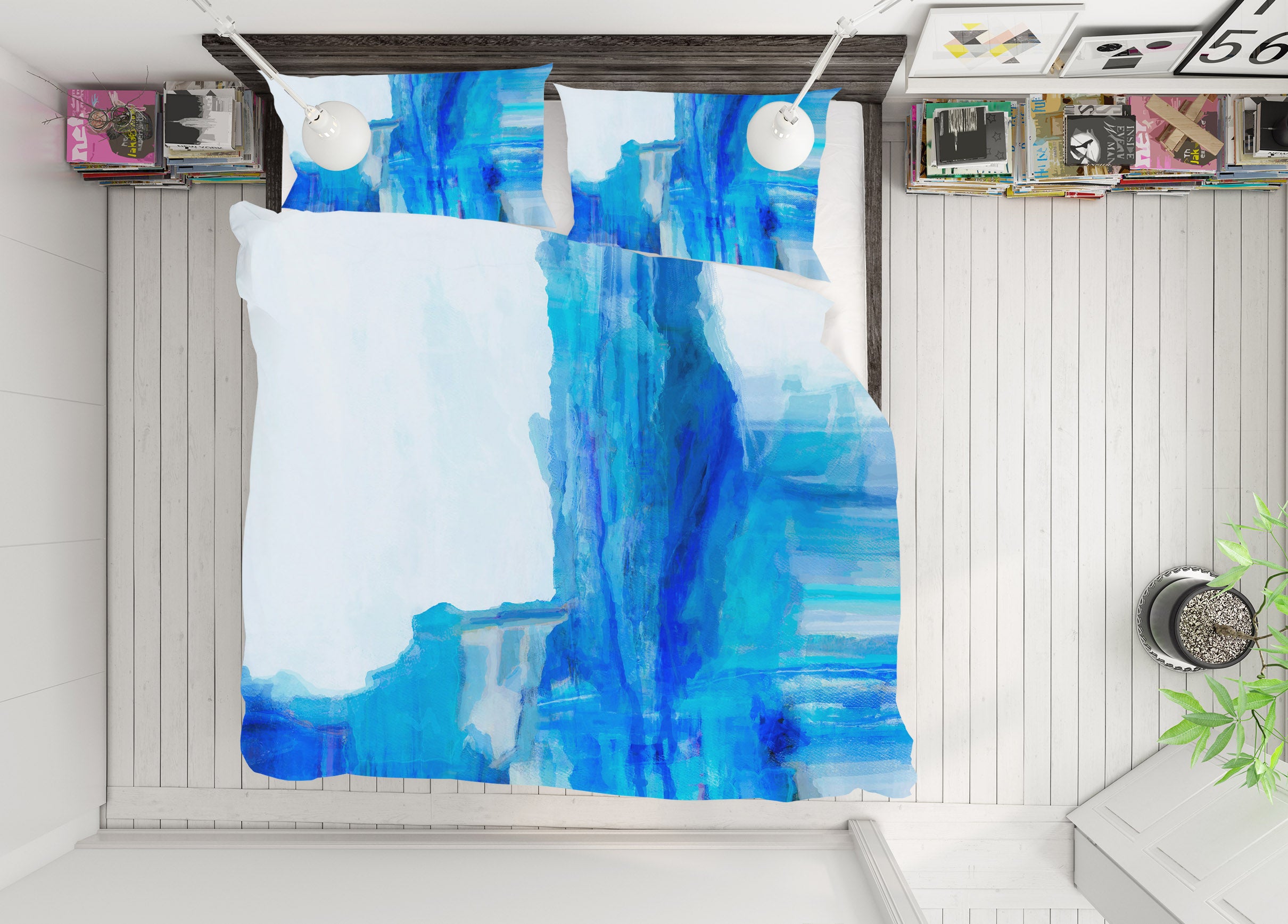 3D Blue Graffiti 2123 Michael Tienhaara Bedding Bed Pillowcases Quilt