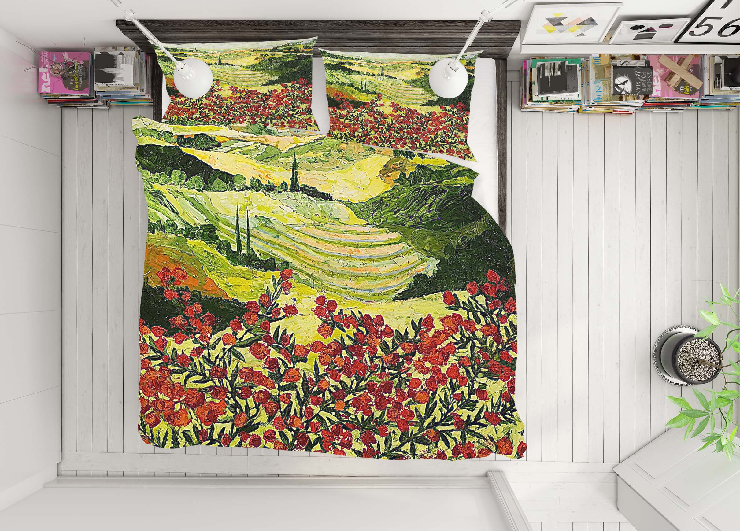 3D Sea Of Flowers 2120 Allan P. Friedlander Bedding Bed Pillowcases Quilt