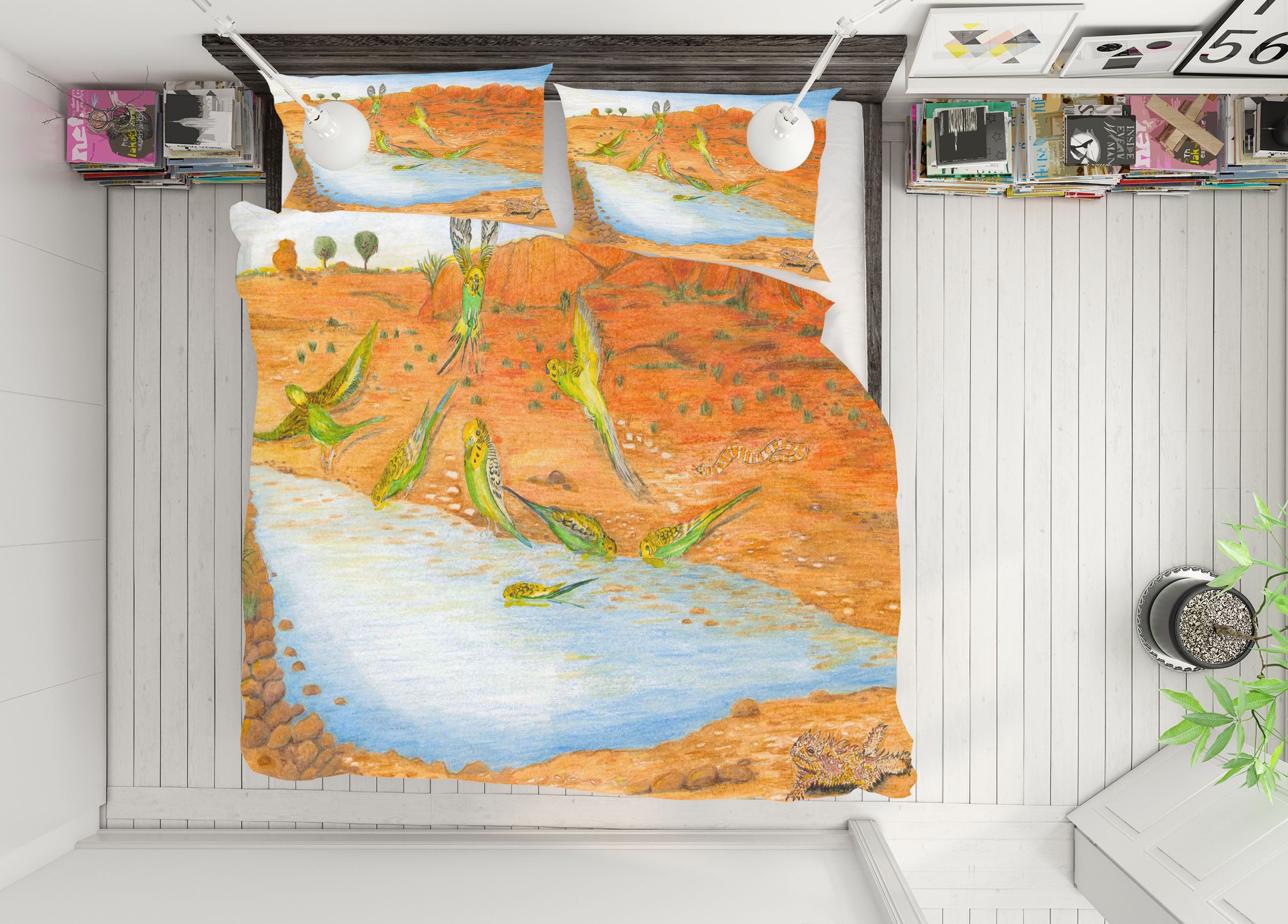 3D Beach Prawn 023 Michael Sewell Bedding Bed Pillowcases Quilt