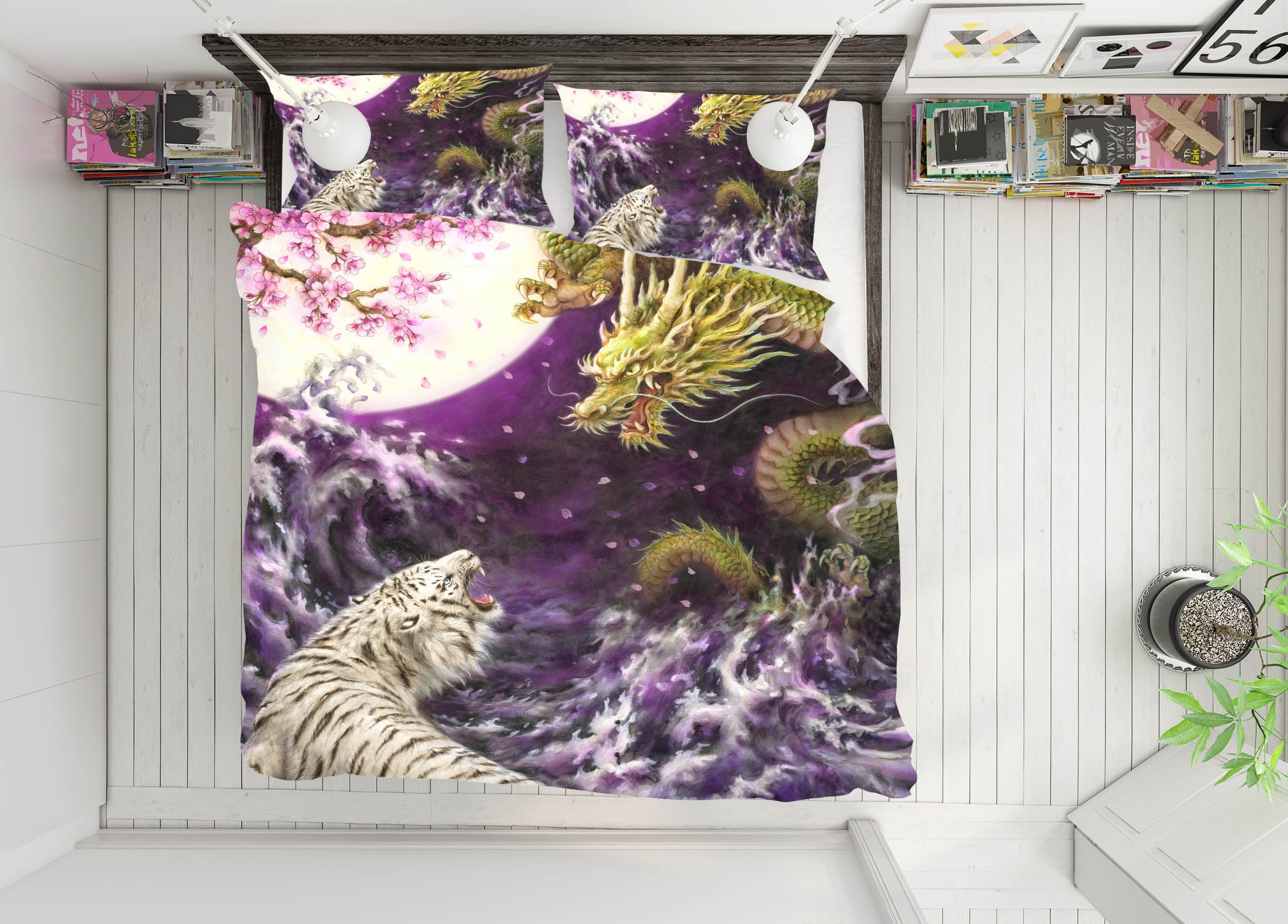3D Tiger Dragon 5938 Kayomi Harai Bedding Bed Pillowcases Quilt Cover Duvet Cover