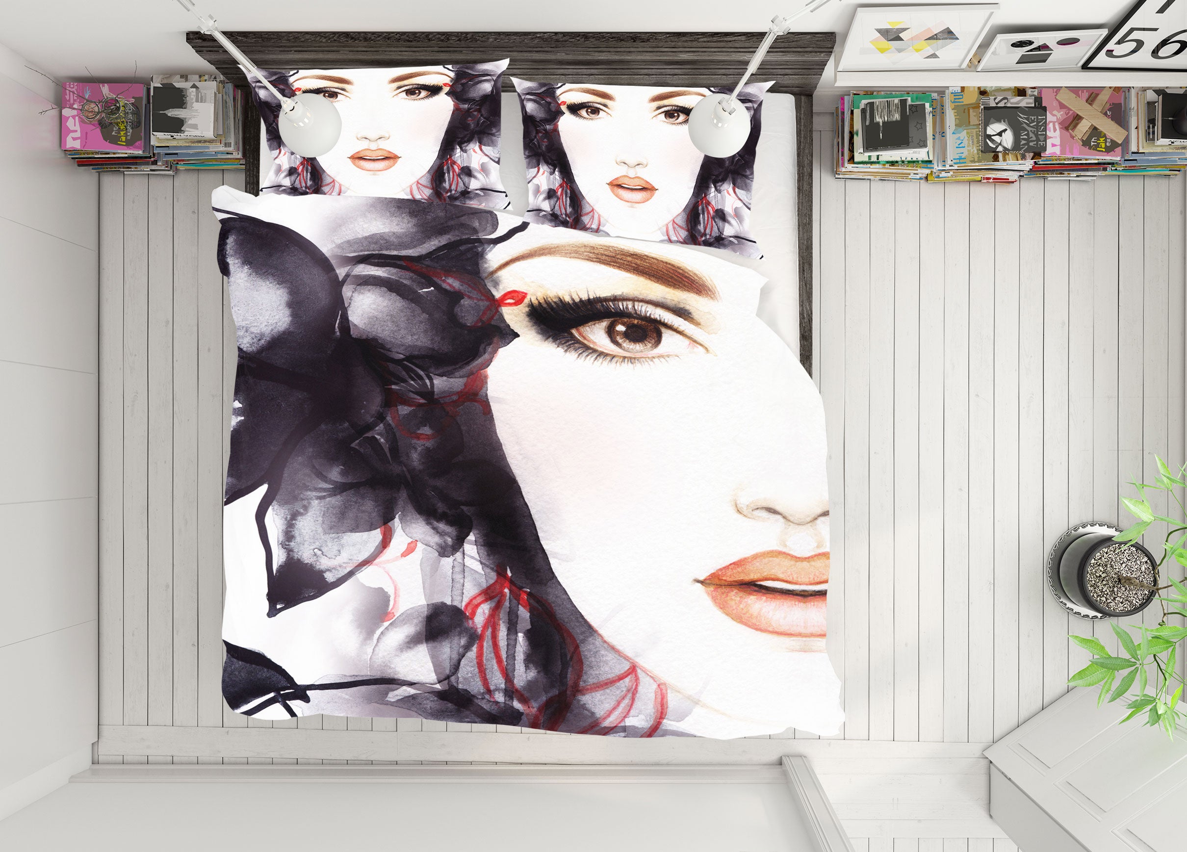 3D Model Woman 022 Bed Pillowcases Quilt