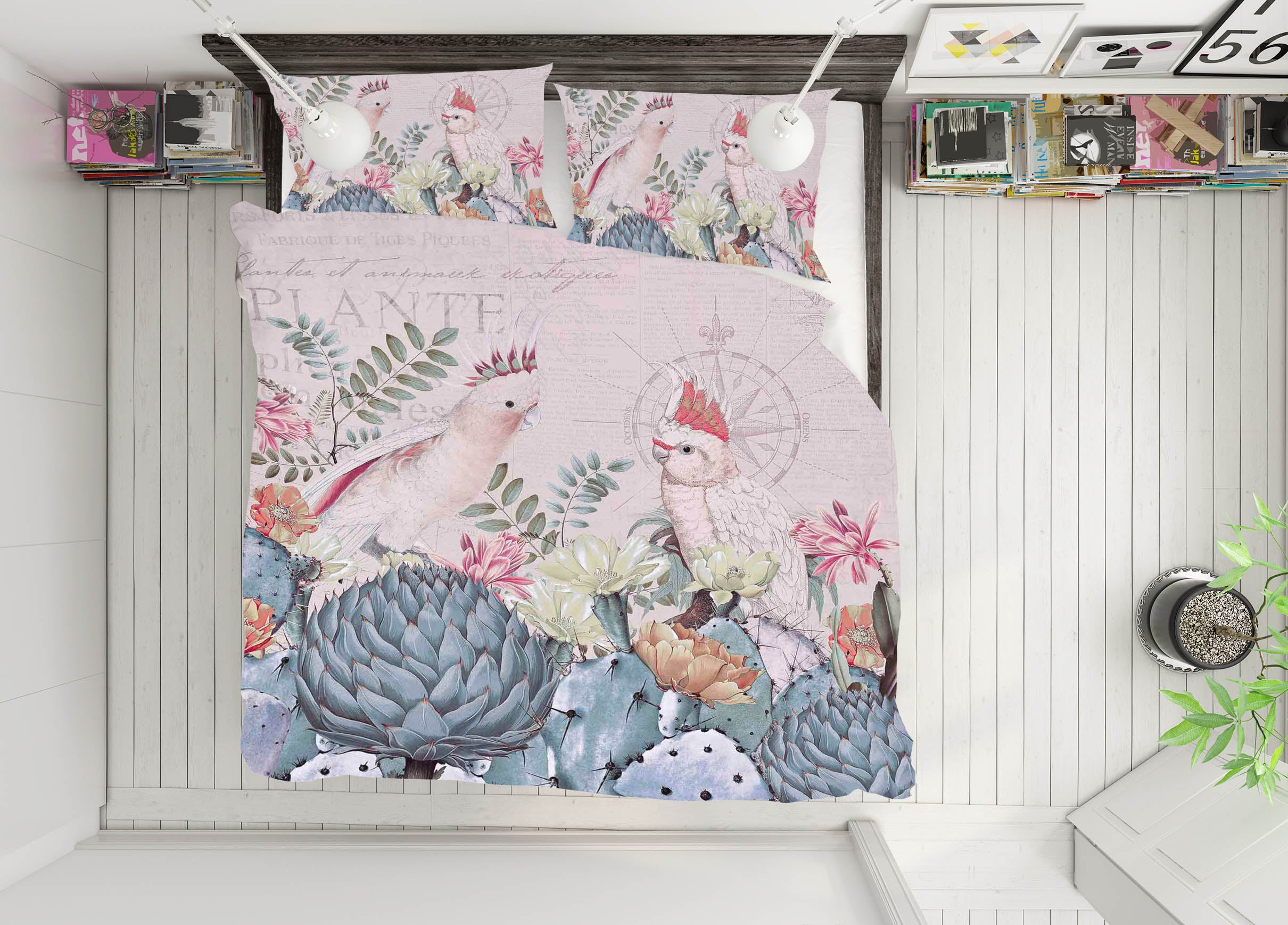 3D Desert Cockatoos 2111 Andrea haase Bedding Bed Pillowcases Quilt