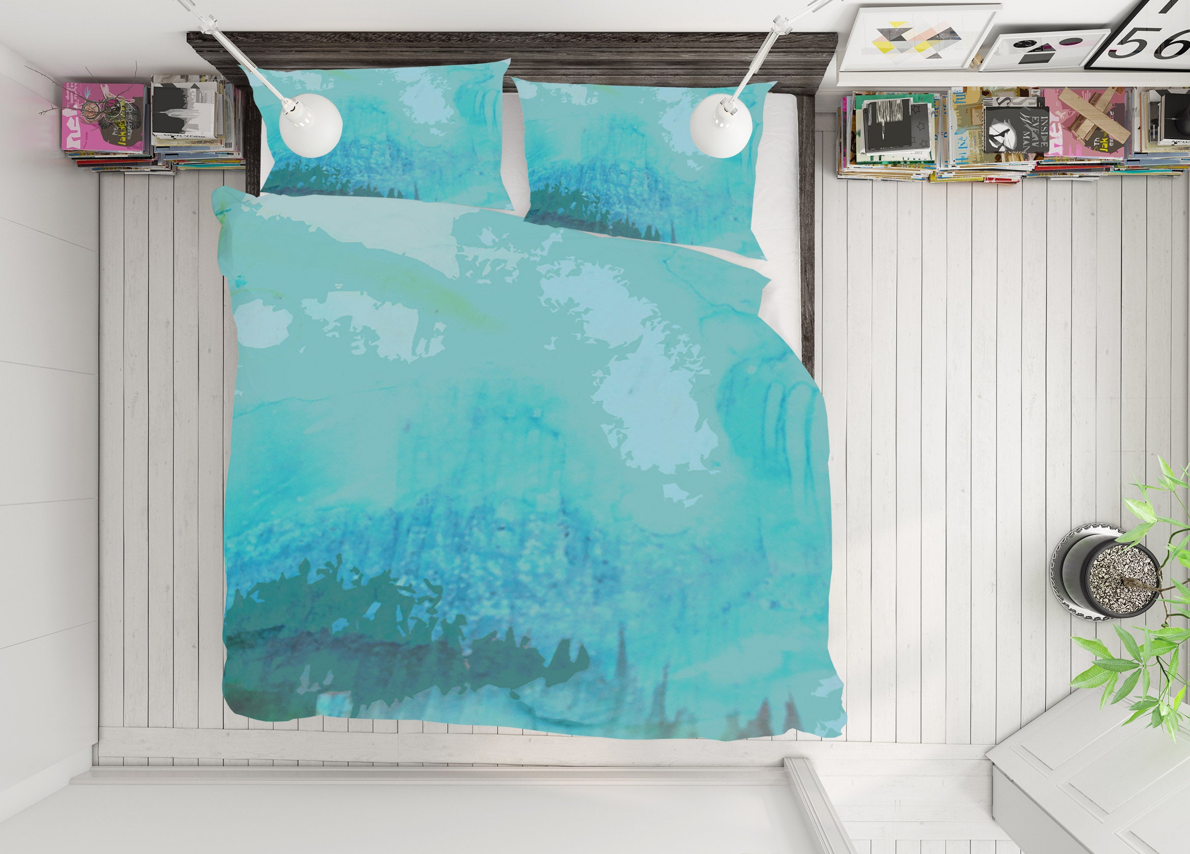 3D Blue Calm 70185 Shandra Smith Bedding Bed Pillowcases Quilt